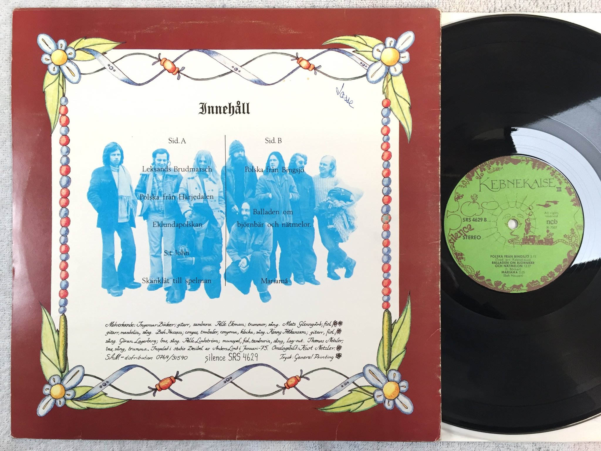 Omslagsbild för skivan KEBNEKAISE III LP -75 Swe SILENCE SRS 4629 