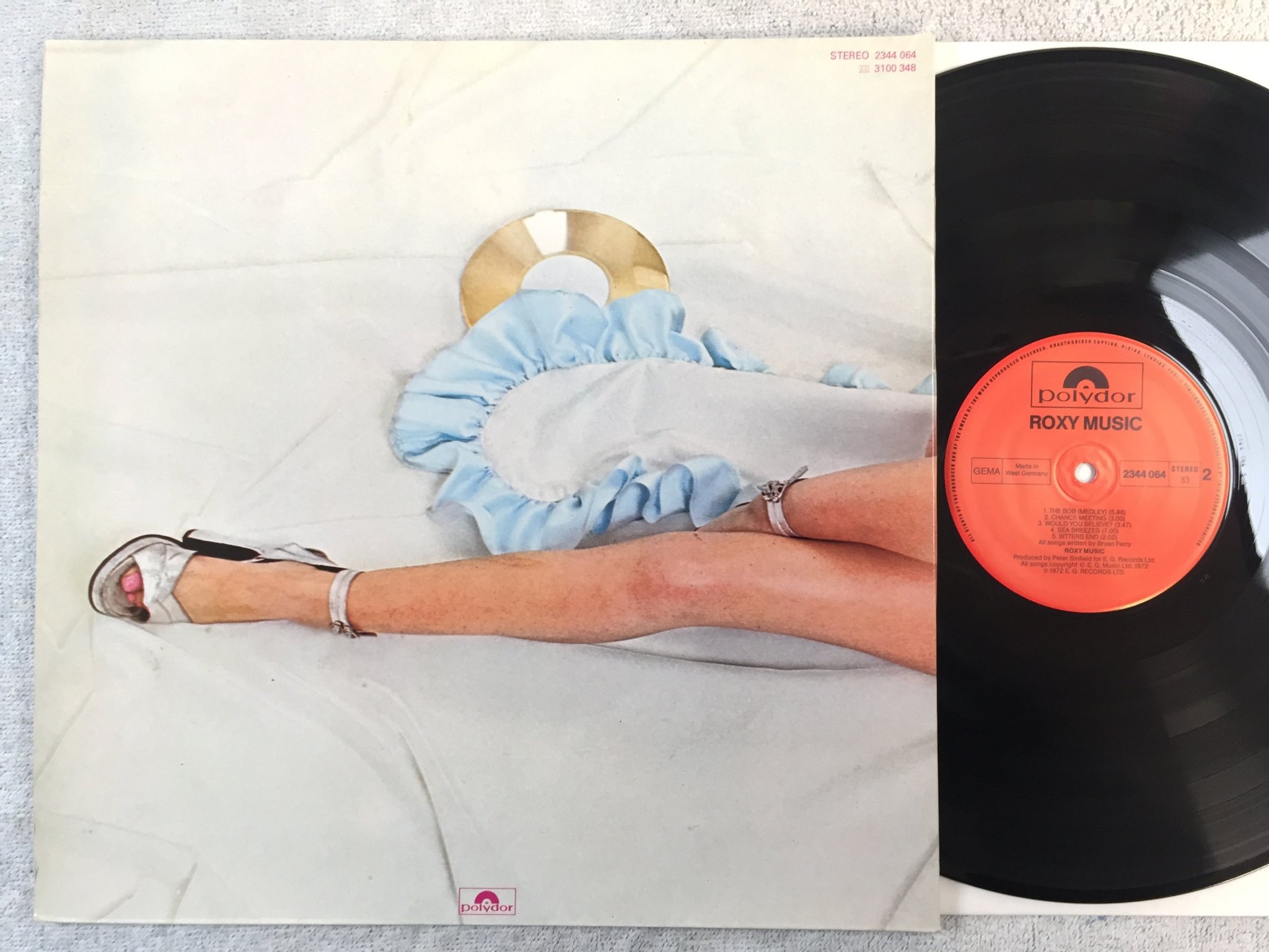 Omslagsbild för skivan ROXY MUSIC s/t LP re Ger POLYDOR 2344064