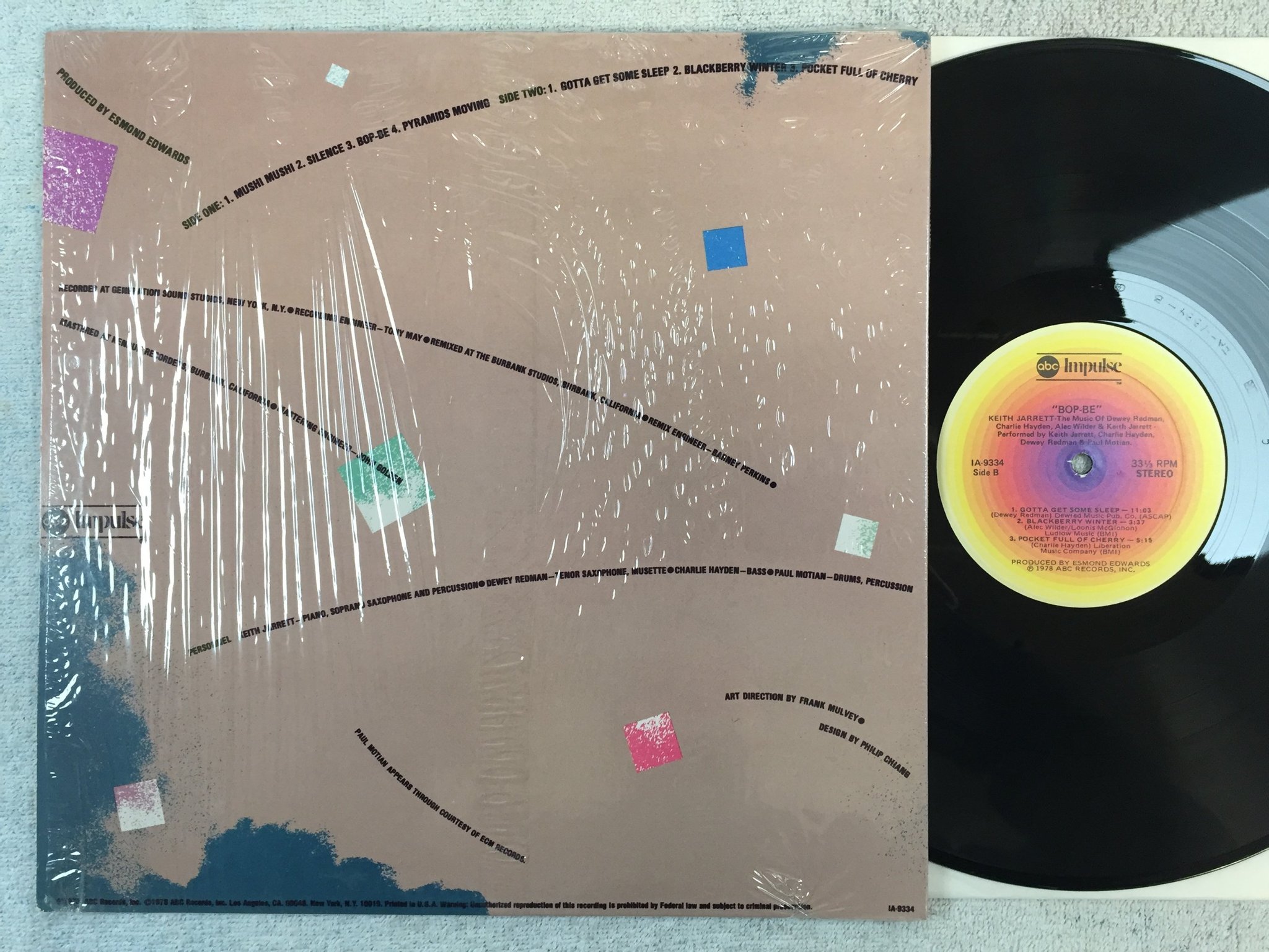 Omslagsbild för skivan KEITH JARRETT bop-be LP -78 US ABC IMPULSE IA-9334