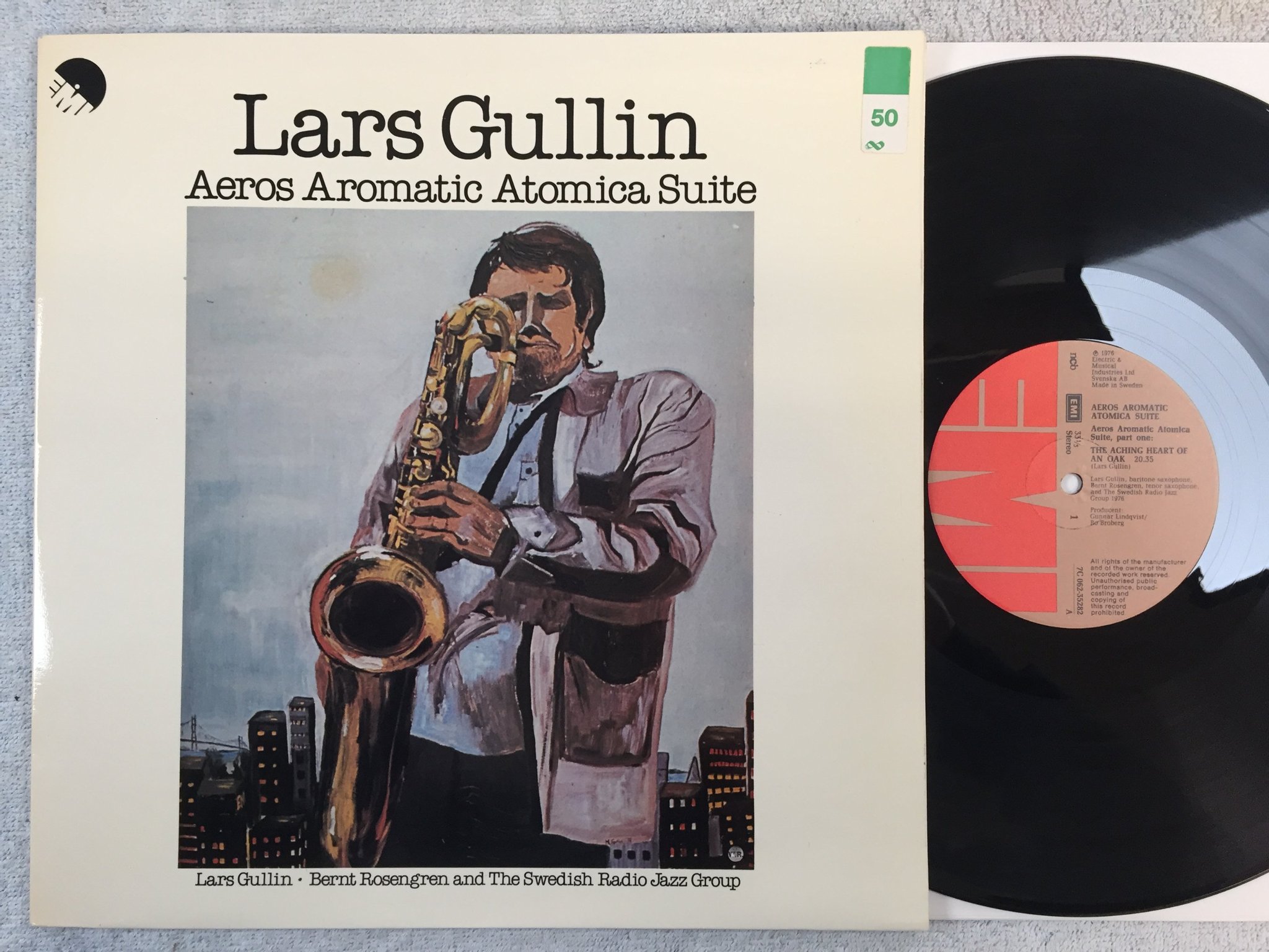 Omslagsbild för skivan LARS GULLIN aeros aromatic atomica suite LP -76 Swe EMI 7C 062-35282