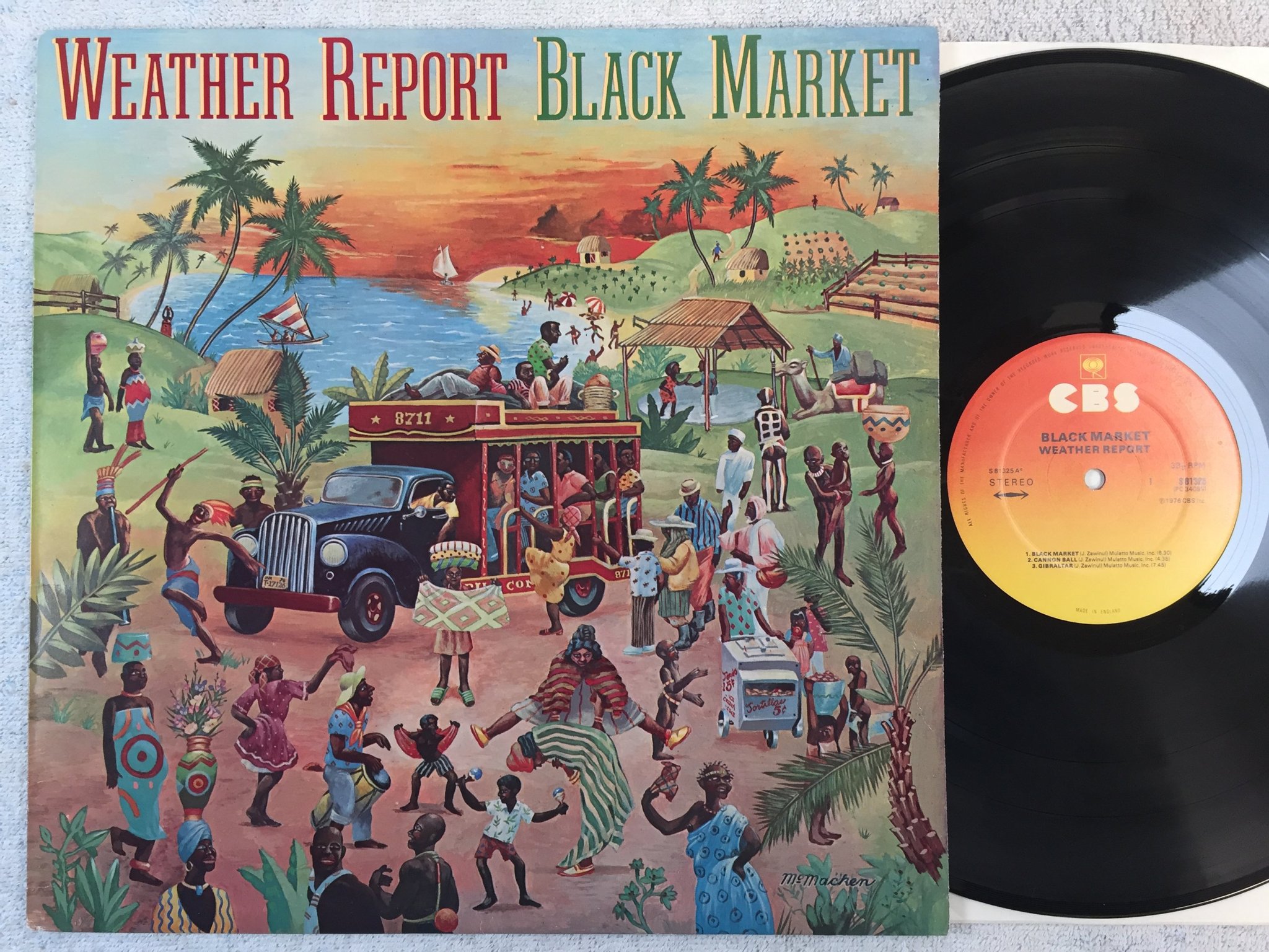 Omslagsbild för skivan WEATHER REPORT black market LP -76 UK CBS S 81325
