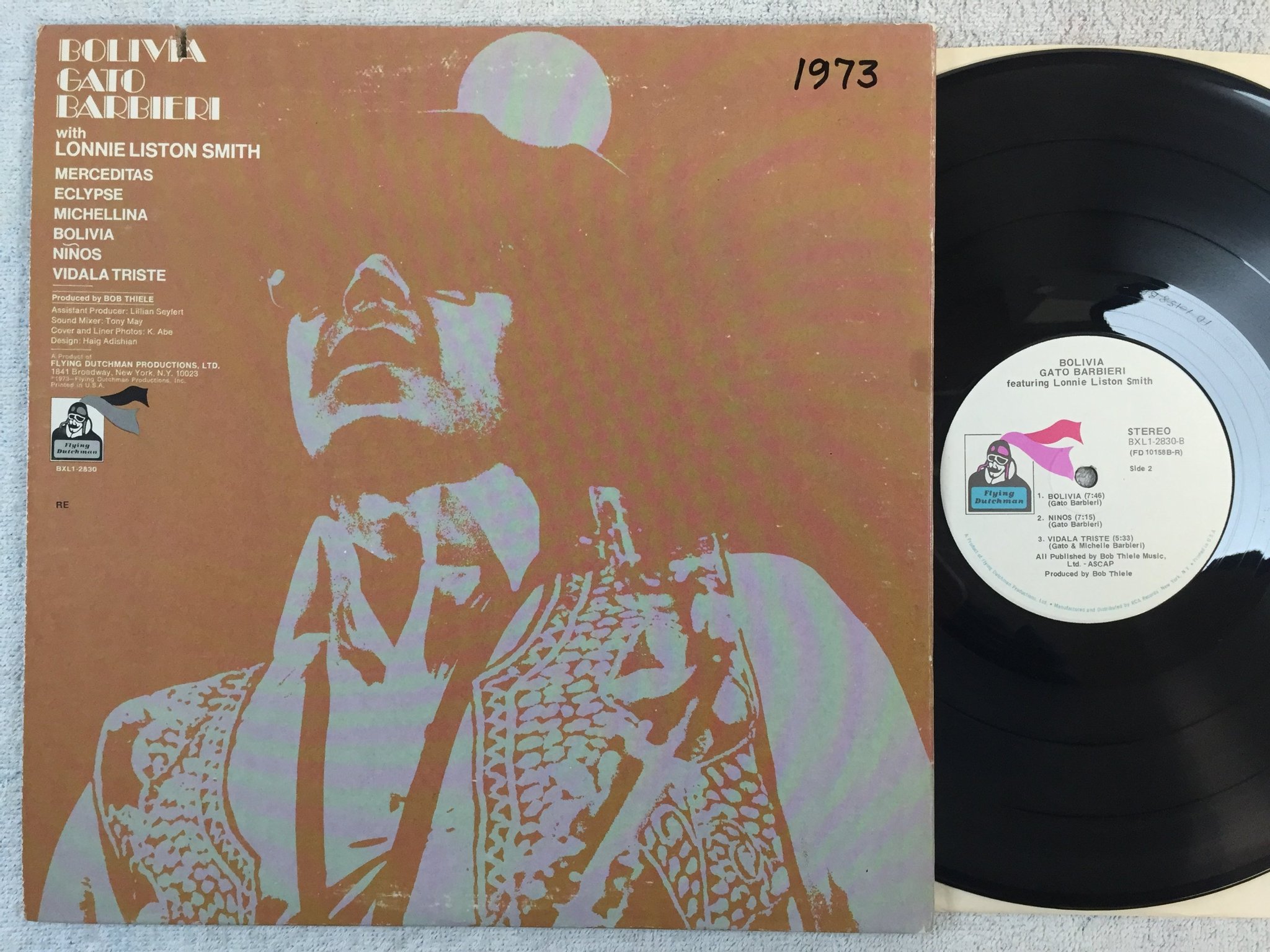 Omslagsbild för skivan GATO BARBIERI & Lonnie Liston Smith - Bolivia LP US FLYING DUTCHMAN BXL1-2830