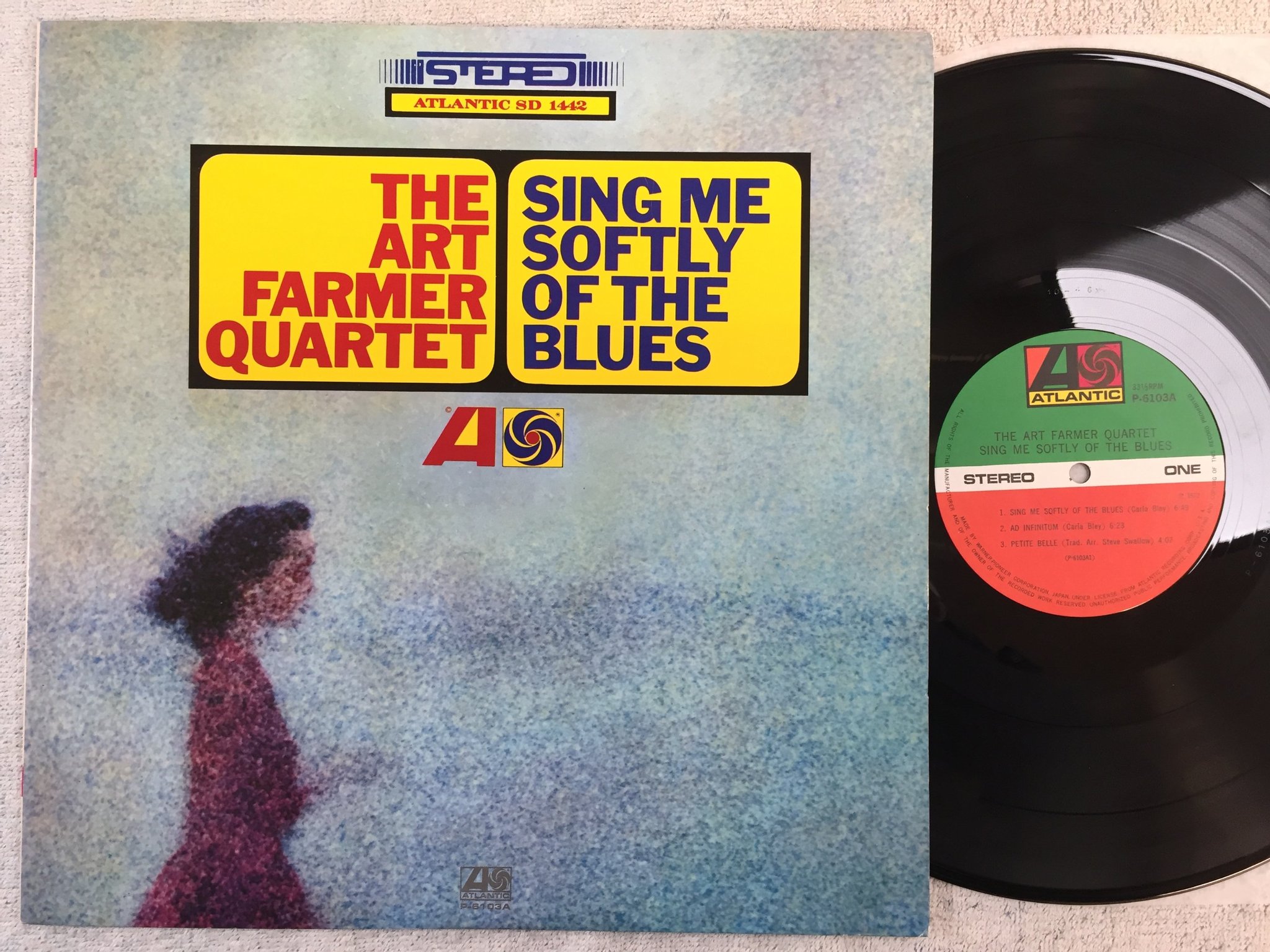 Omslagsbild för skivan THE ART FARMER QUARTET sing me softly of the blues LP -72 Japan ATLANTIC P-6103