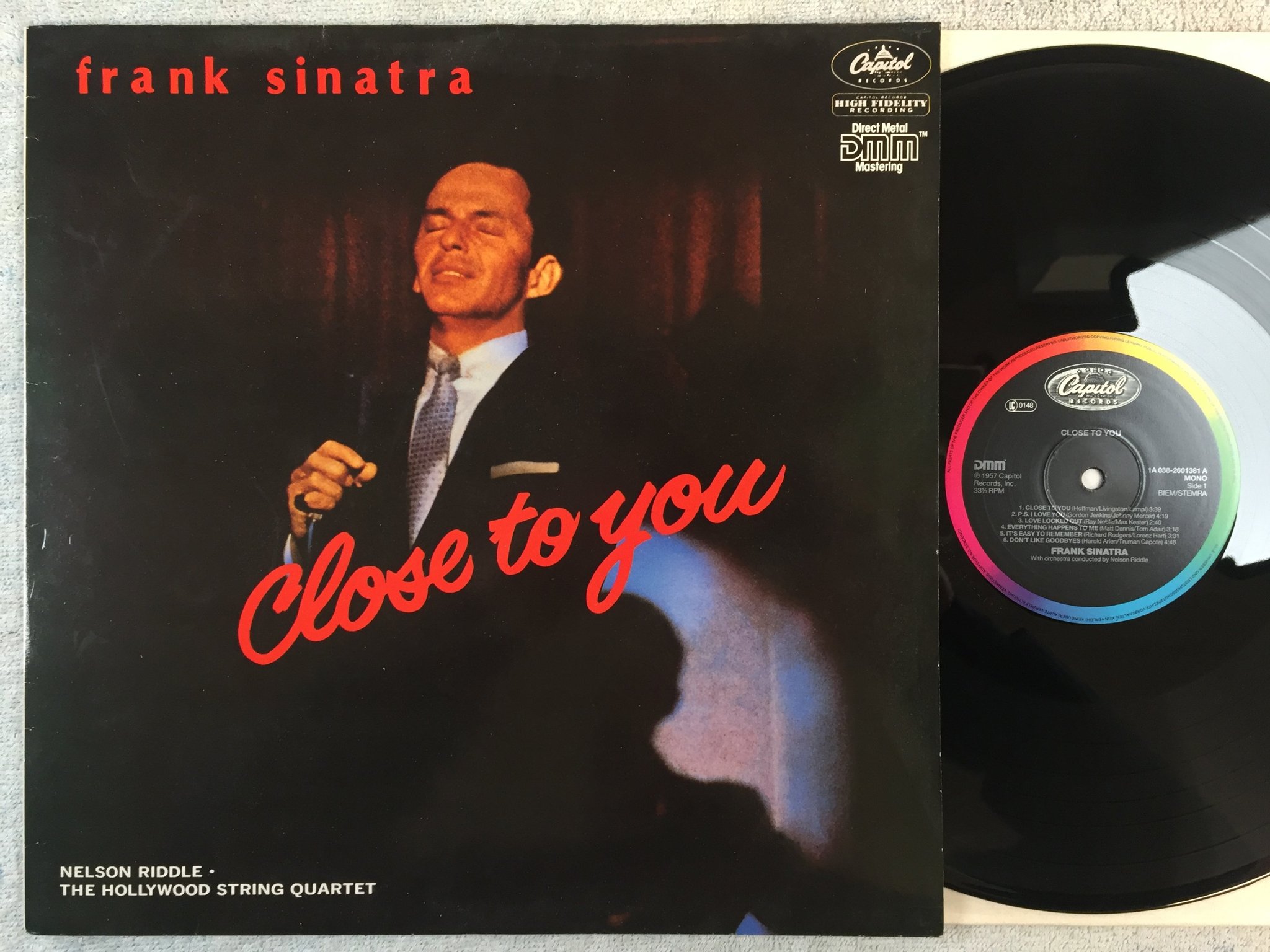 Omslagsbild för skivan FRANK SINATRA close to you LP re Eur CAPITOL 1A 038-2601381