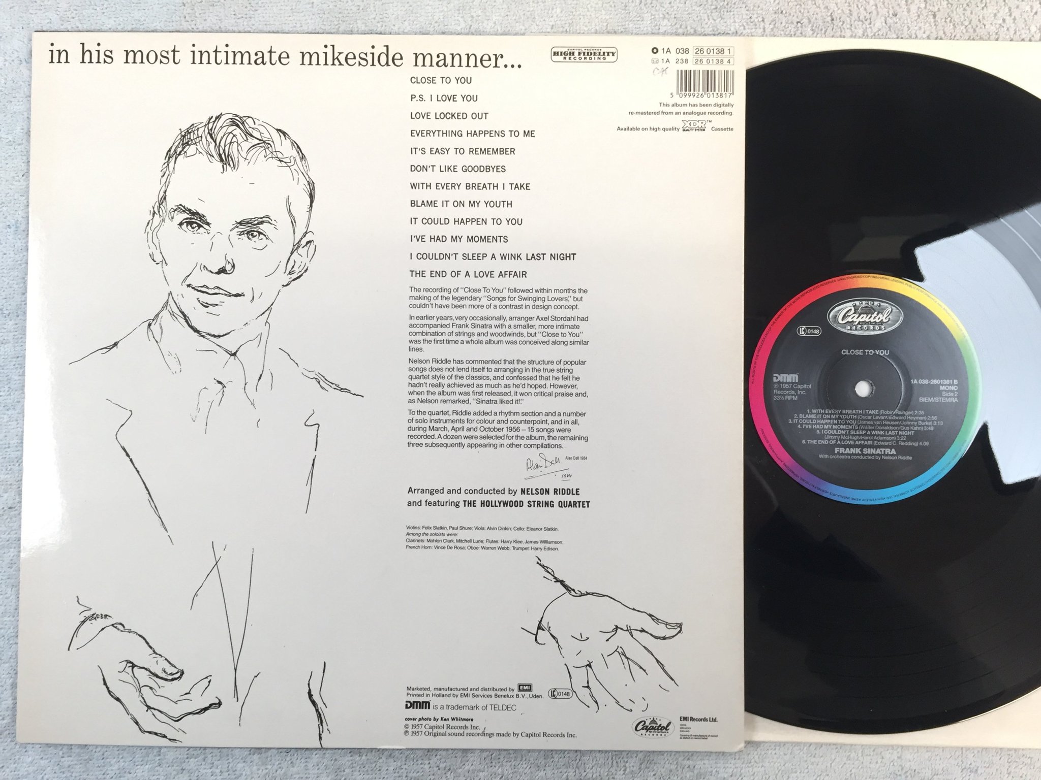 Omslagsbild för skivan FRANK SINATRA close to you LP re Eur CAPITOL 1A 038-2601381