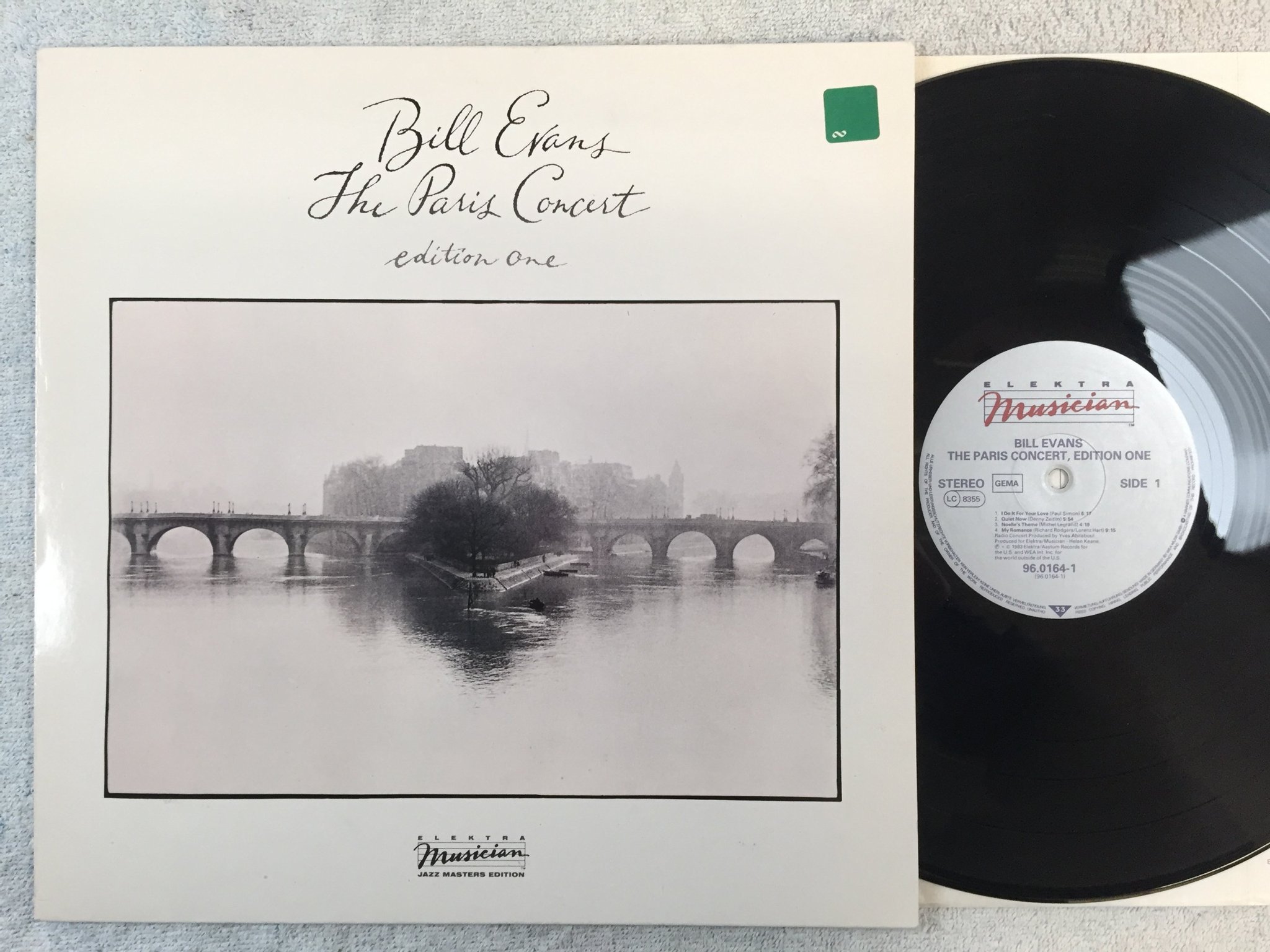 Omslagsbild för skivan BILL EVANS the Paris concert LP -83 Ger ELEKTRA MUSICIAN 960164-1
