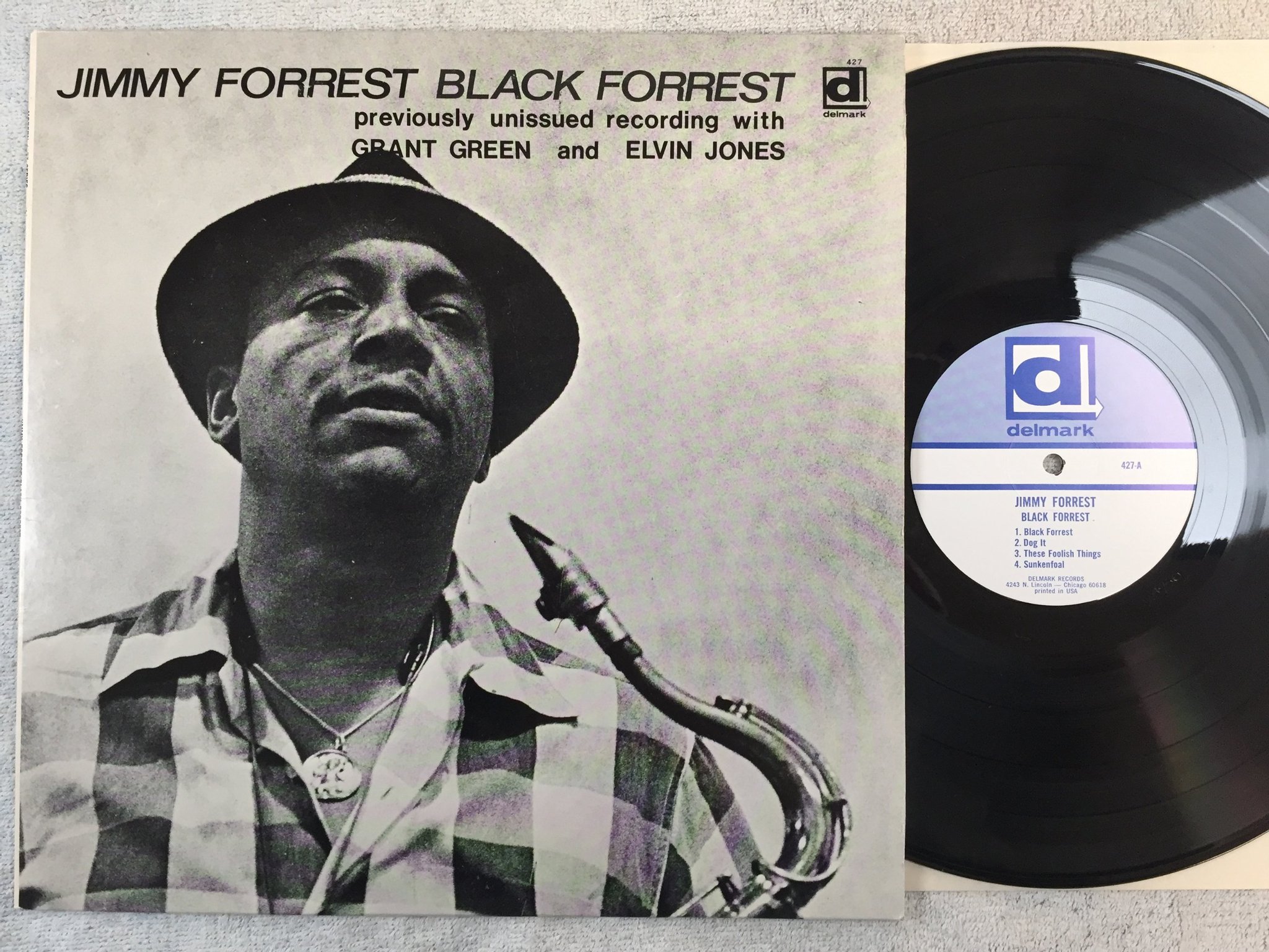 Omslagsbild för skivan JIMMY FORREST black forrest LP -72 US DELMARK 427 rare!