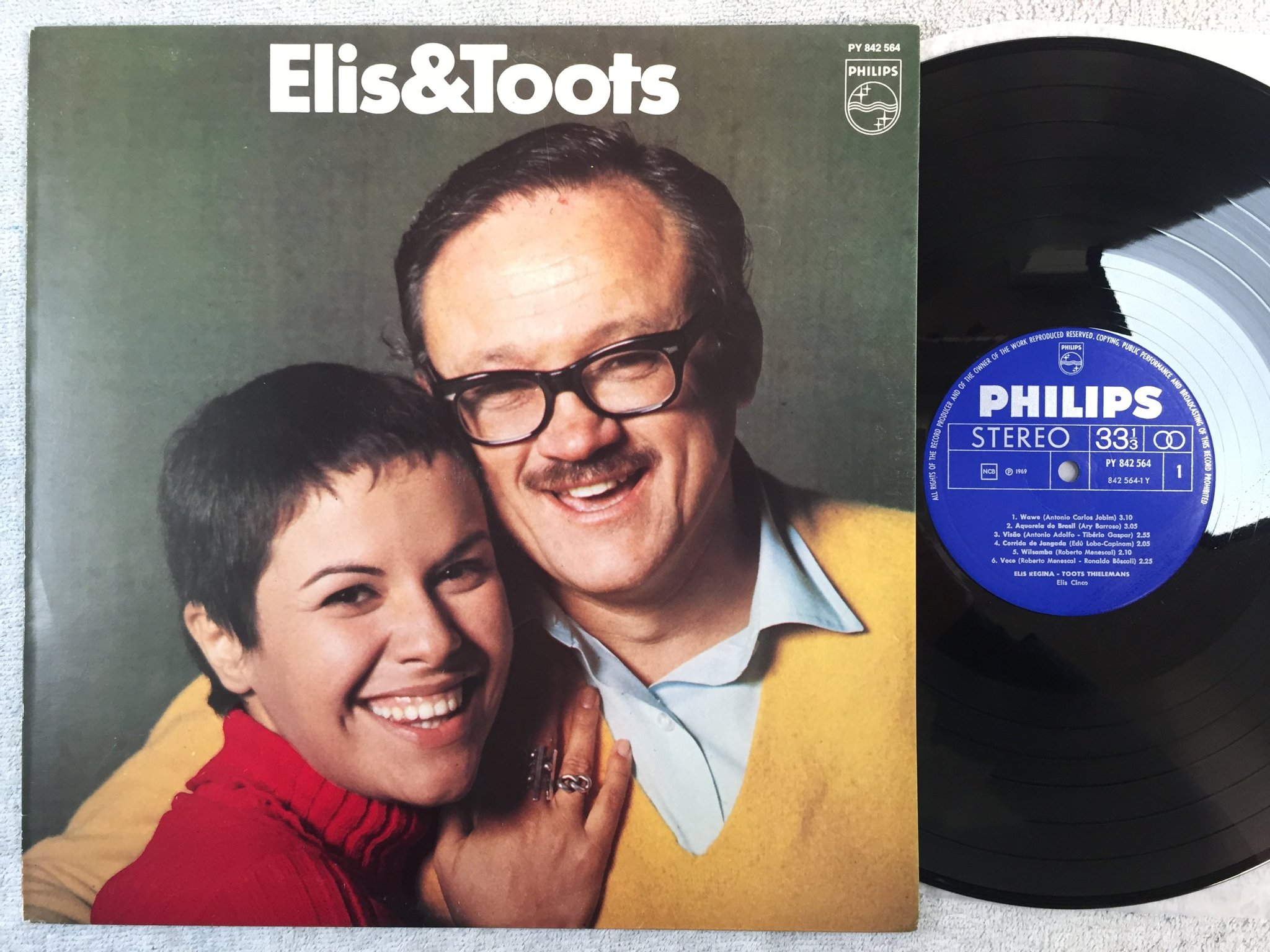 Omslagsbild för skivan ELIS REGINA & TOOTS s/t LP -69 Swe PHILIPS PY 842 564