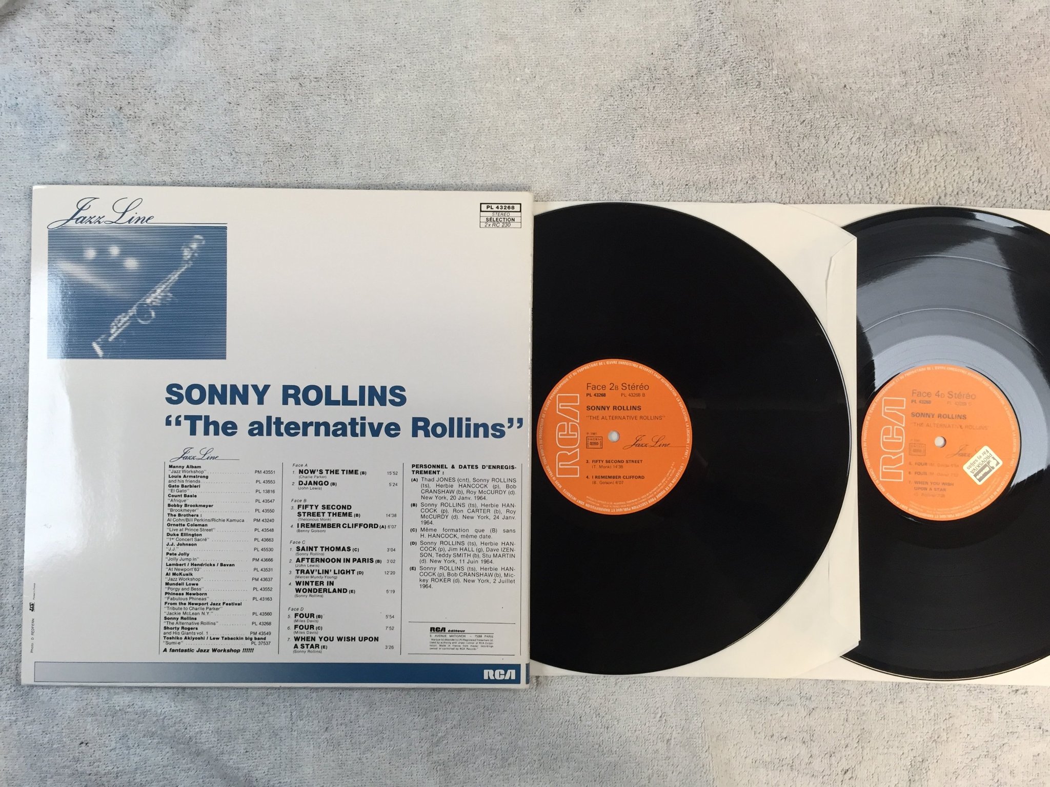 Omslagsbild för skivan SONNY ROLLINS the alternative Rollins 2xLP -81 France RCA PL 43268