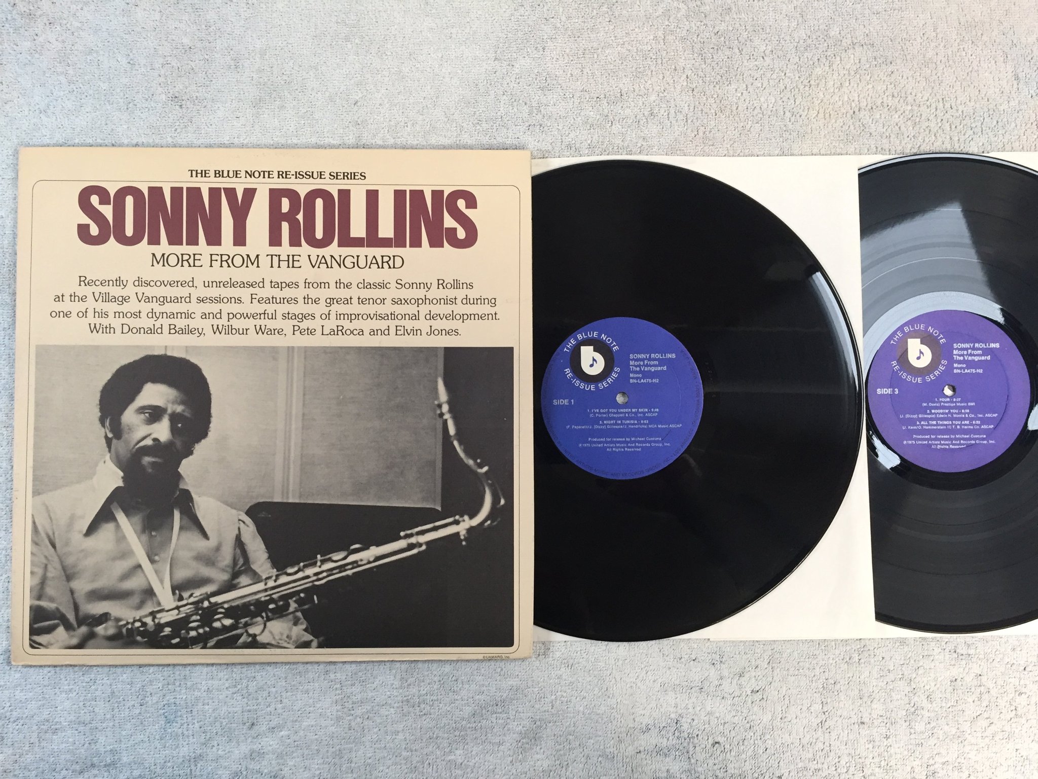 Omslagsbild för skivan SONNY ROLLINS more from the Vanguard 2xLP -75 US BLUE NOTE BN-LA475-H2