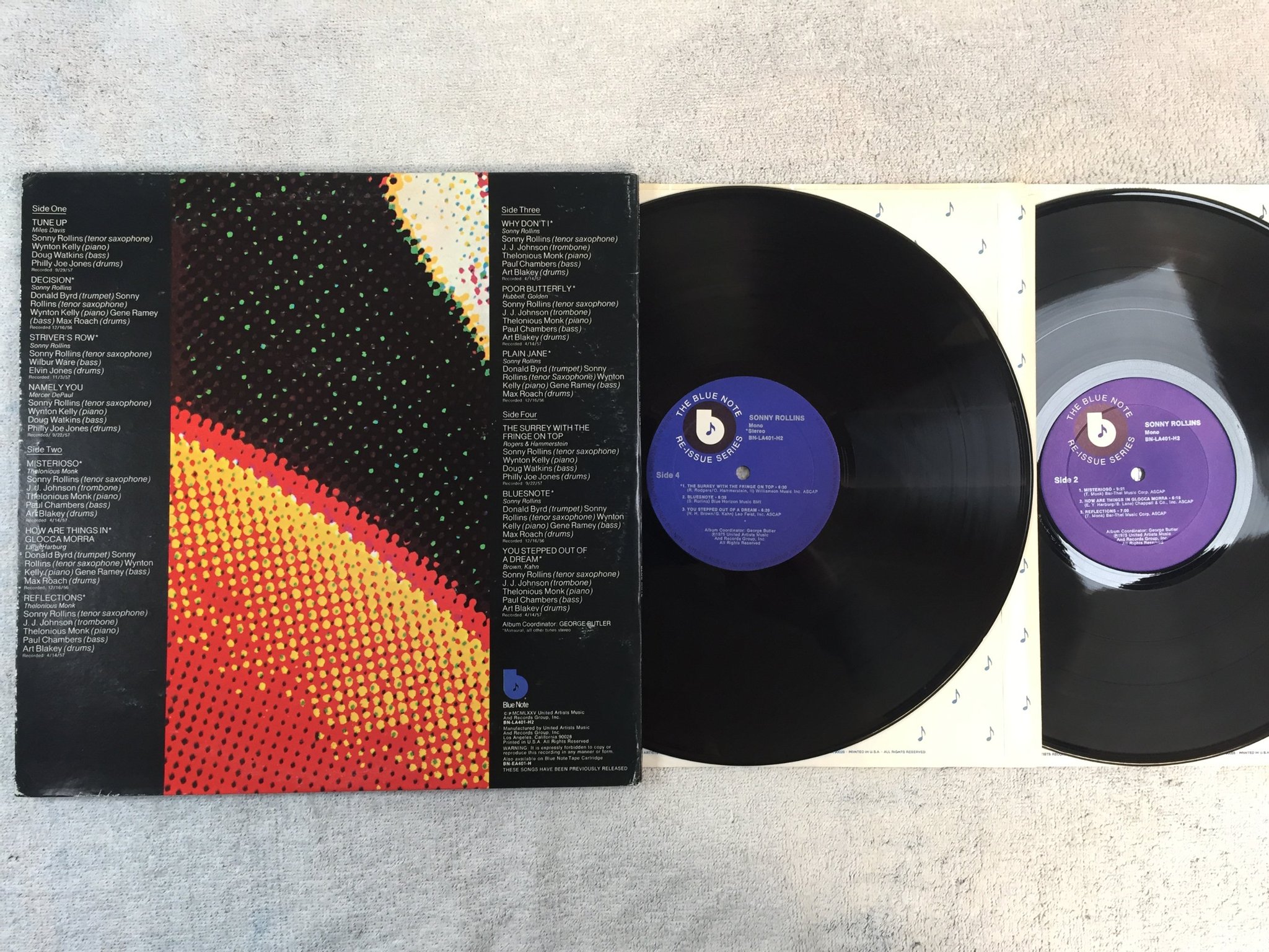 Omslagsbild för skivan SONNY ROLLINS s/t  2xLP -75 US BLUE NOTE BN-LA401-H2