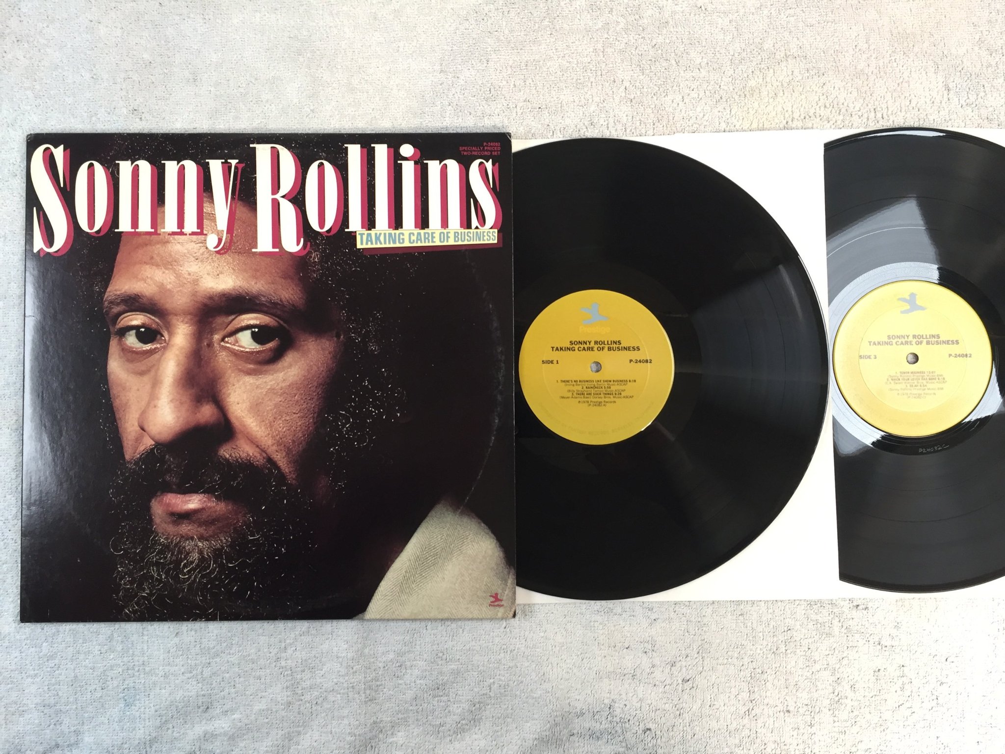 Omslagsbild för skivan SONNY ROLLINS taking care of business 2xLP -78 US PRESTIGE P-24082