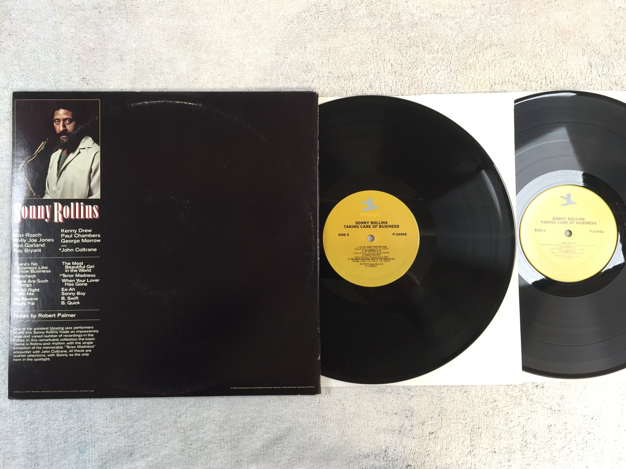 Omslagsbild för skivan SONNY ROLLINS taking care of business 2xLP -78 US PRESTIGE P-24082