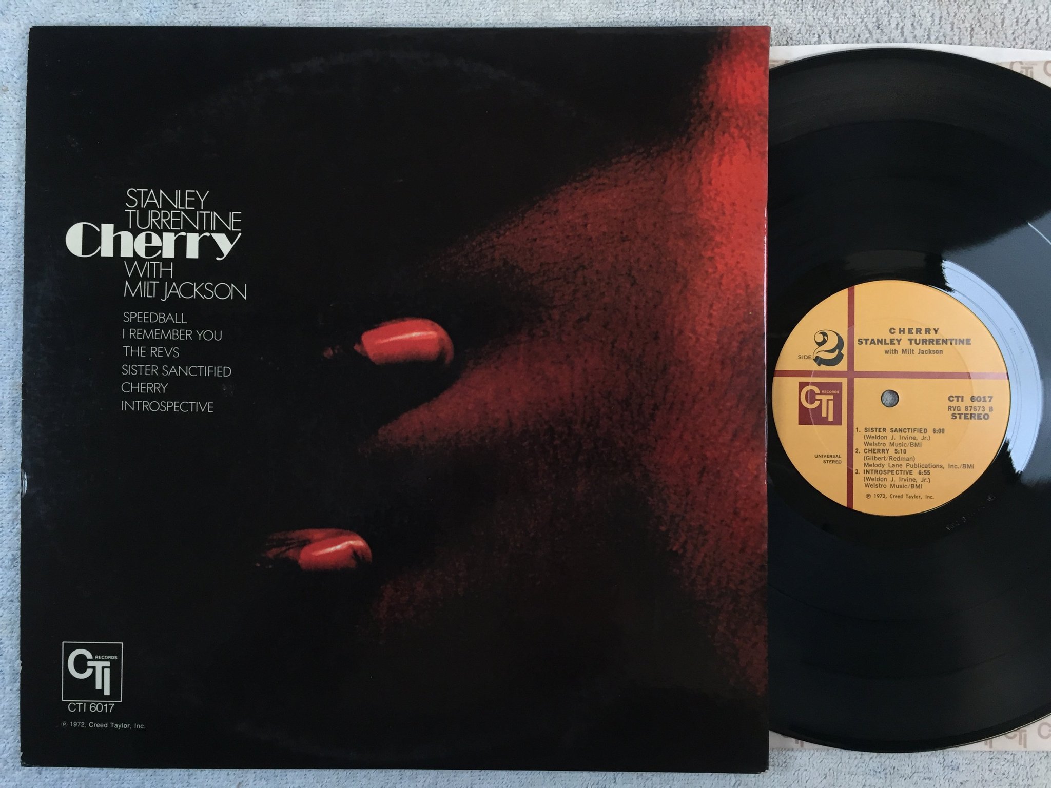 Omslagsbild för skivan STANLEY TURRENTINE cherry LP -72 US CTI 6017