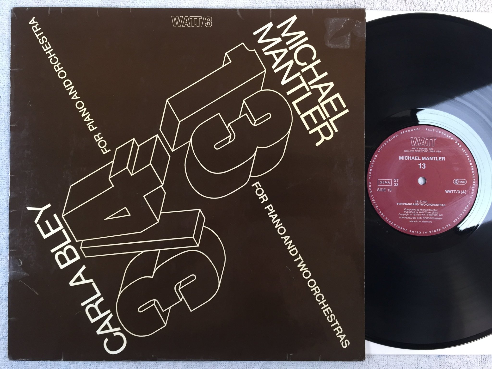 Omslagsbild för skivan CARLA BLEY 3/4 LP -75 Ger WATT/3