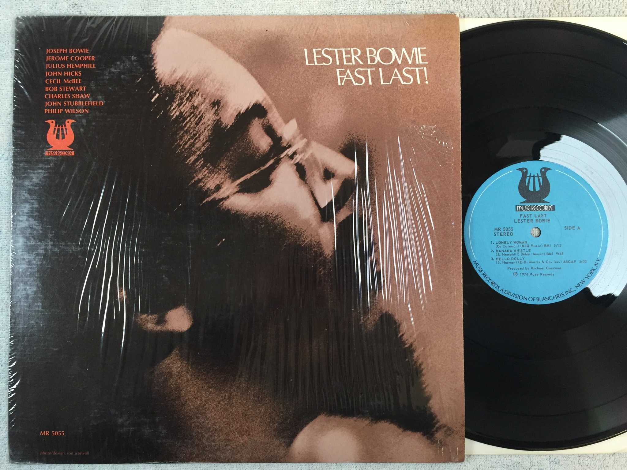 Omslagsbild för skivan LESTER BOWIE fast last LP -74 US MUSE MR 5055