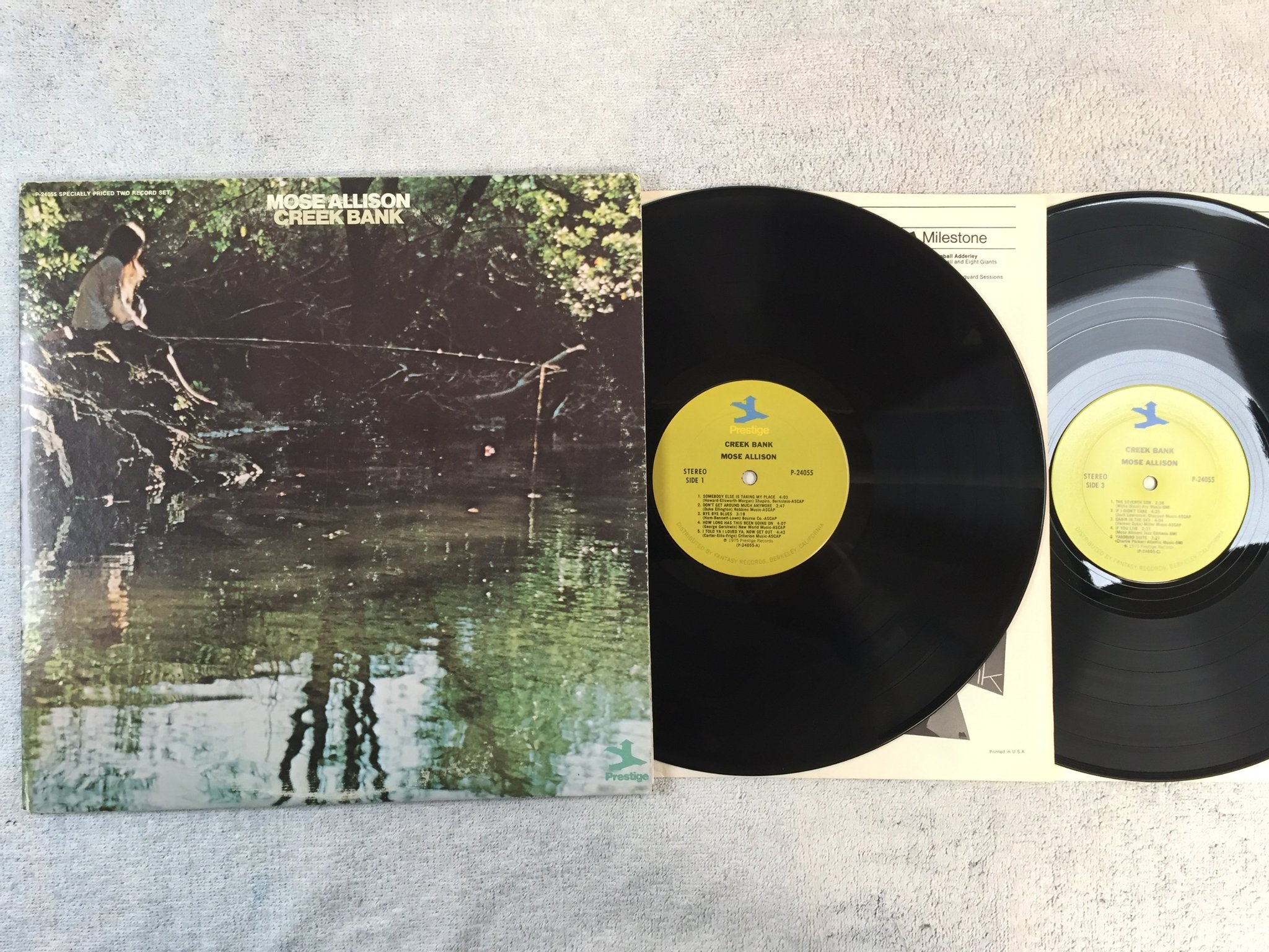 Omslagsbild för skivan MOSE ALLISON creek bank 2XLP -75 US PRESTIGE P-24055