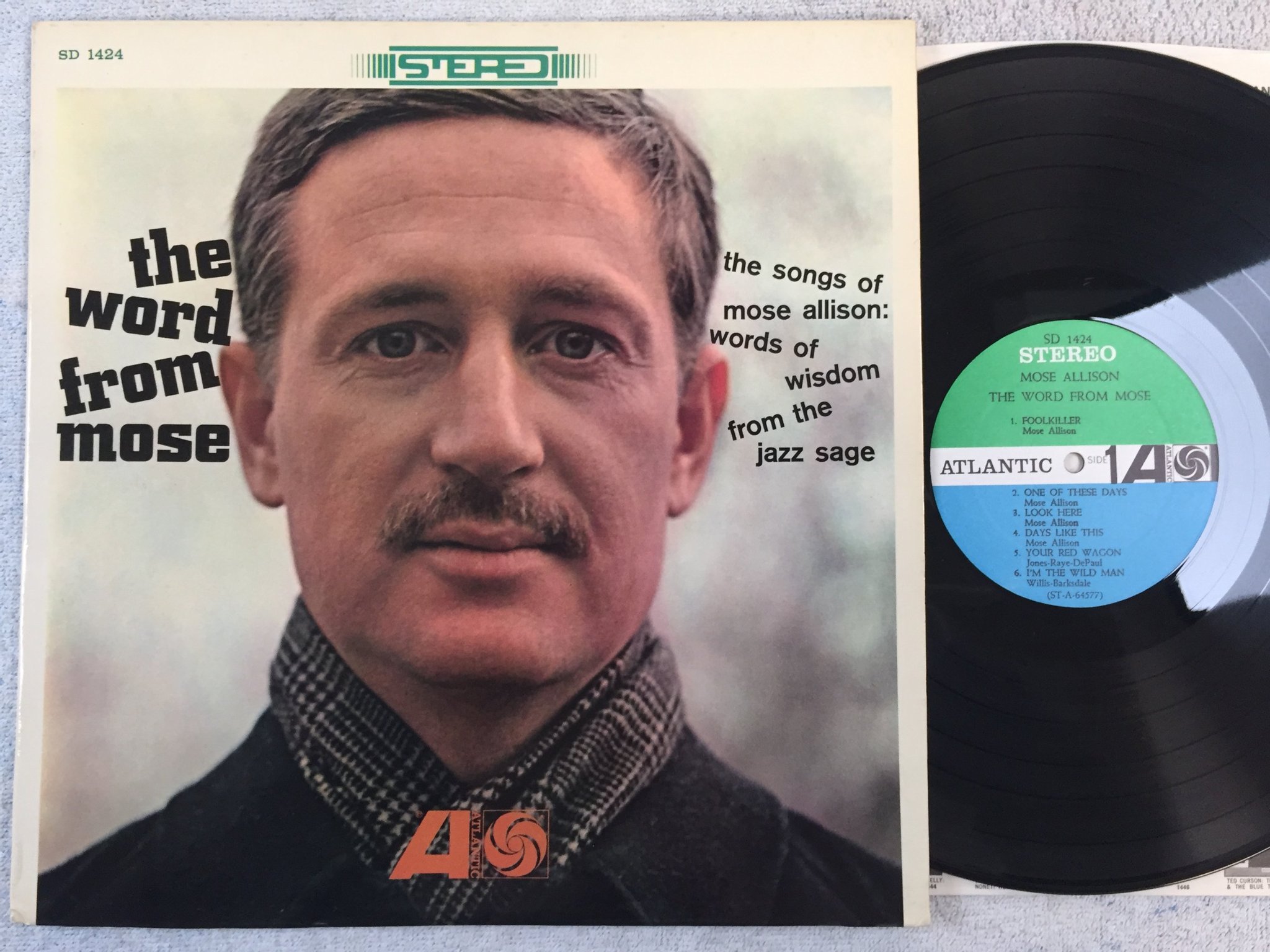 Omslagsbild för skivan MOSE ALLISON The Word From Mose LP -64 US ATLANTIC SD 1424