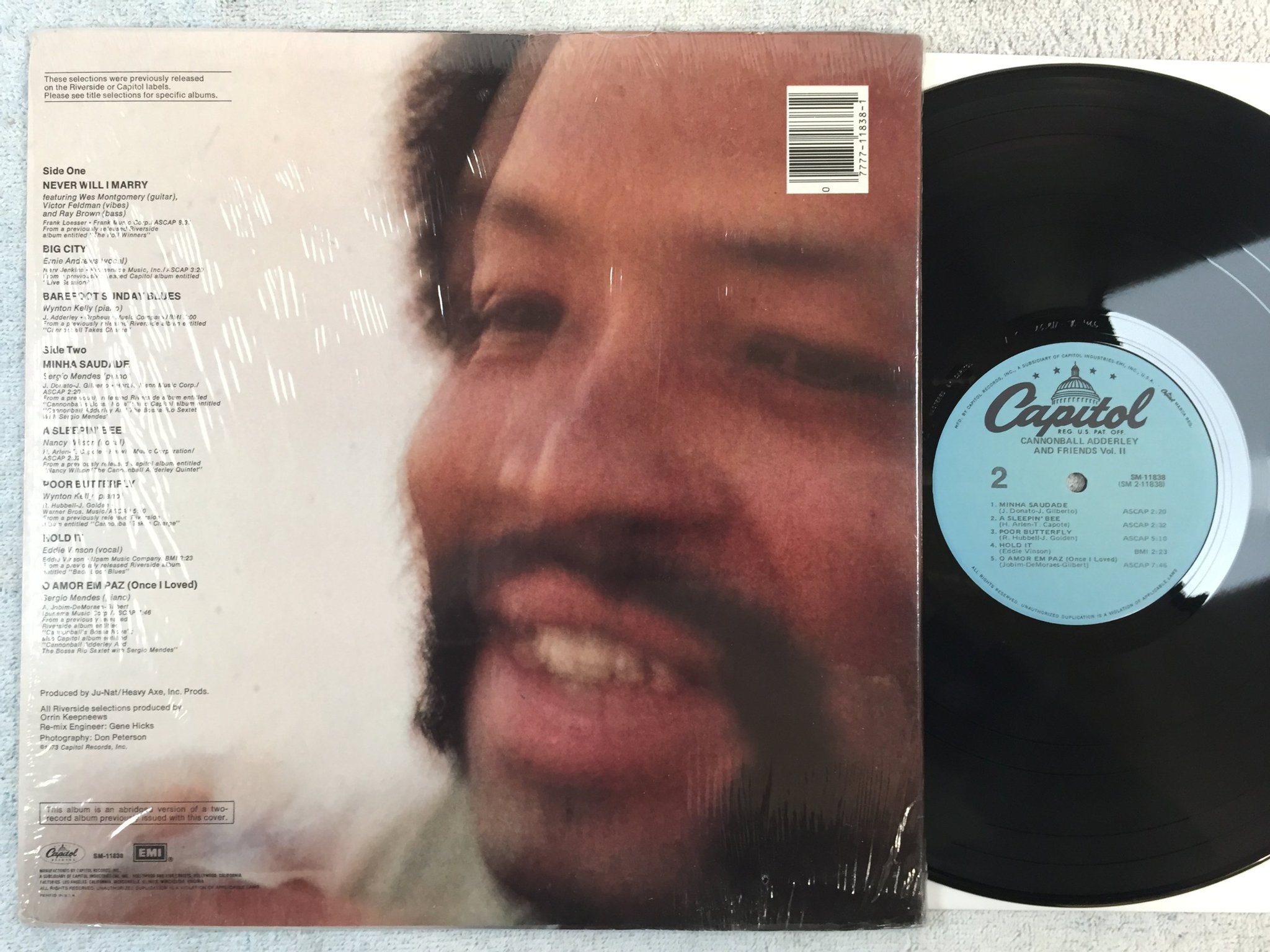 Omslagsbild för skivan CANNONBALL ADDERLEY & FRIENDS vol II LP -78 US CAPITOL SM-11838