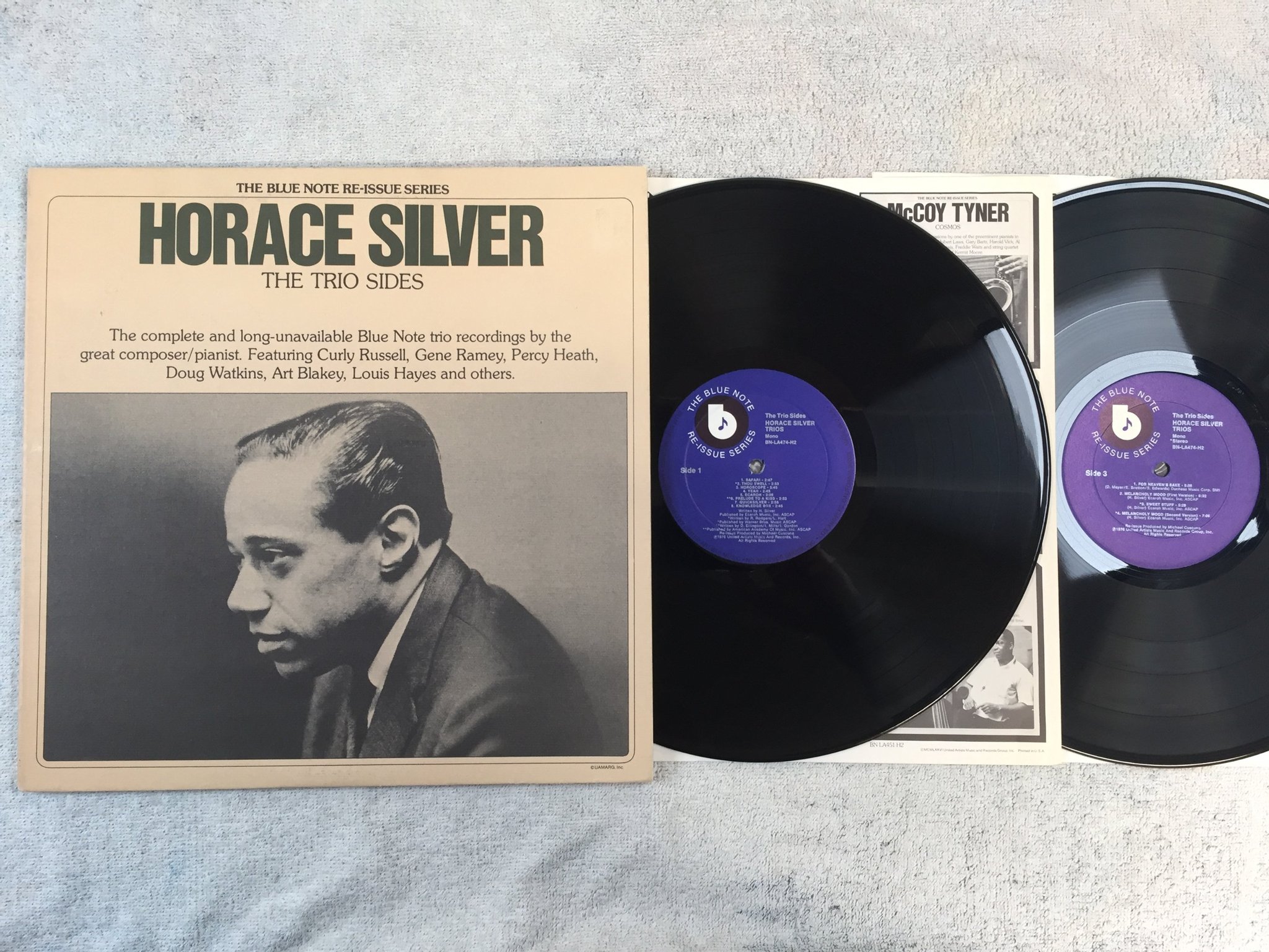 Omslagsbild för skivan HORACE SILVER TRIOS the trio sides 2xLP -76 US BLUE NOTE BN-LA474-H2