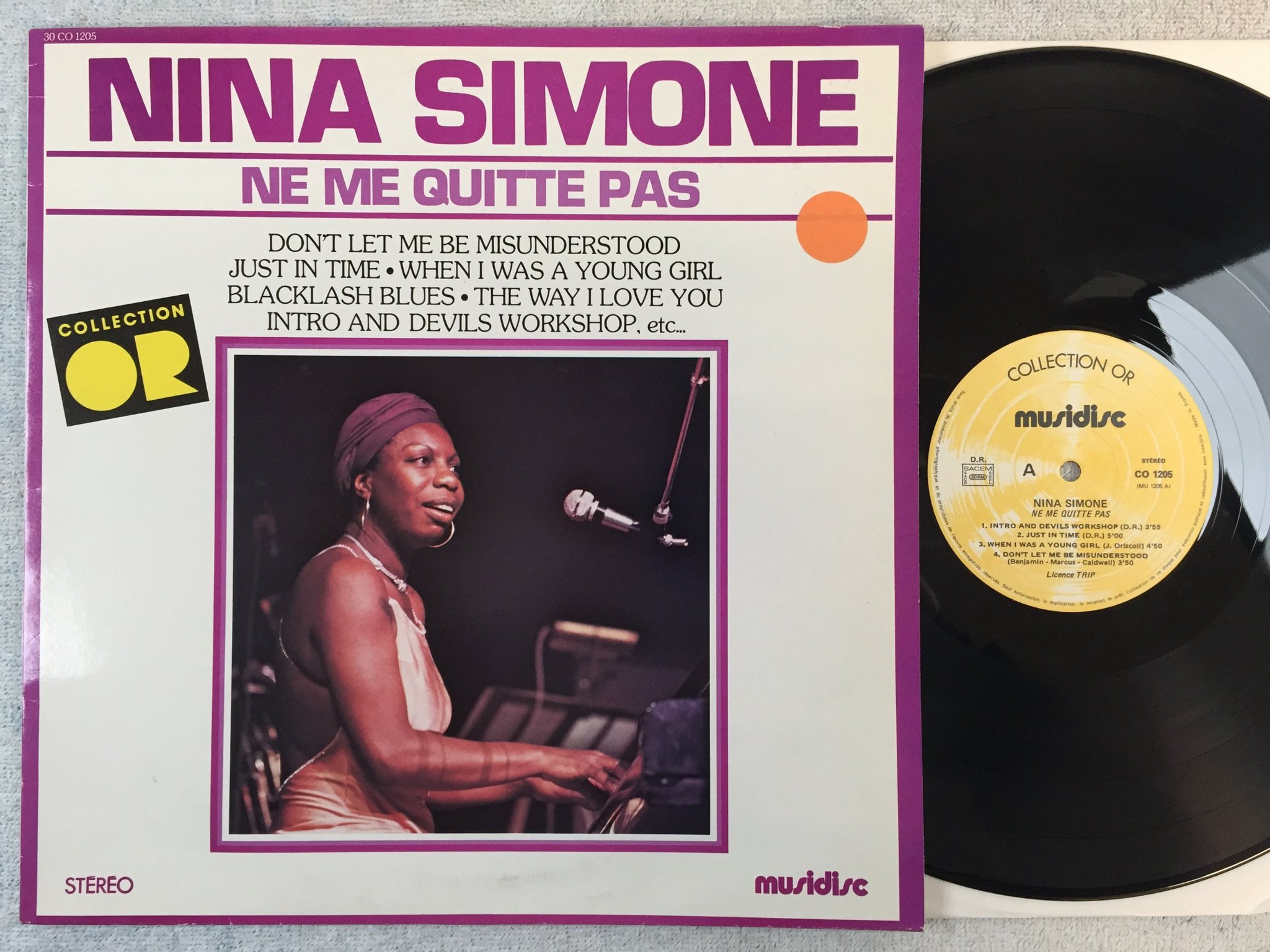 Omslagsbild för skivan NINA SIMONE ne me quitte pas LP France COLLECTION OR CO 1205