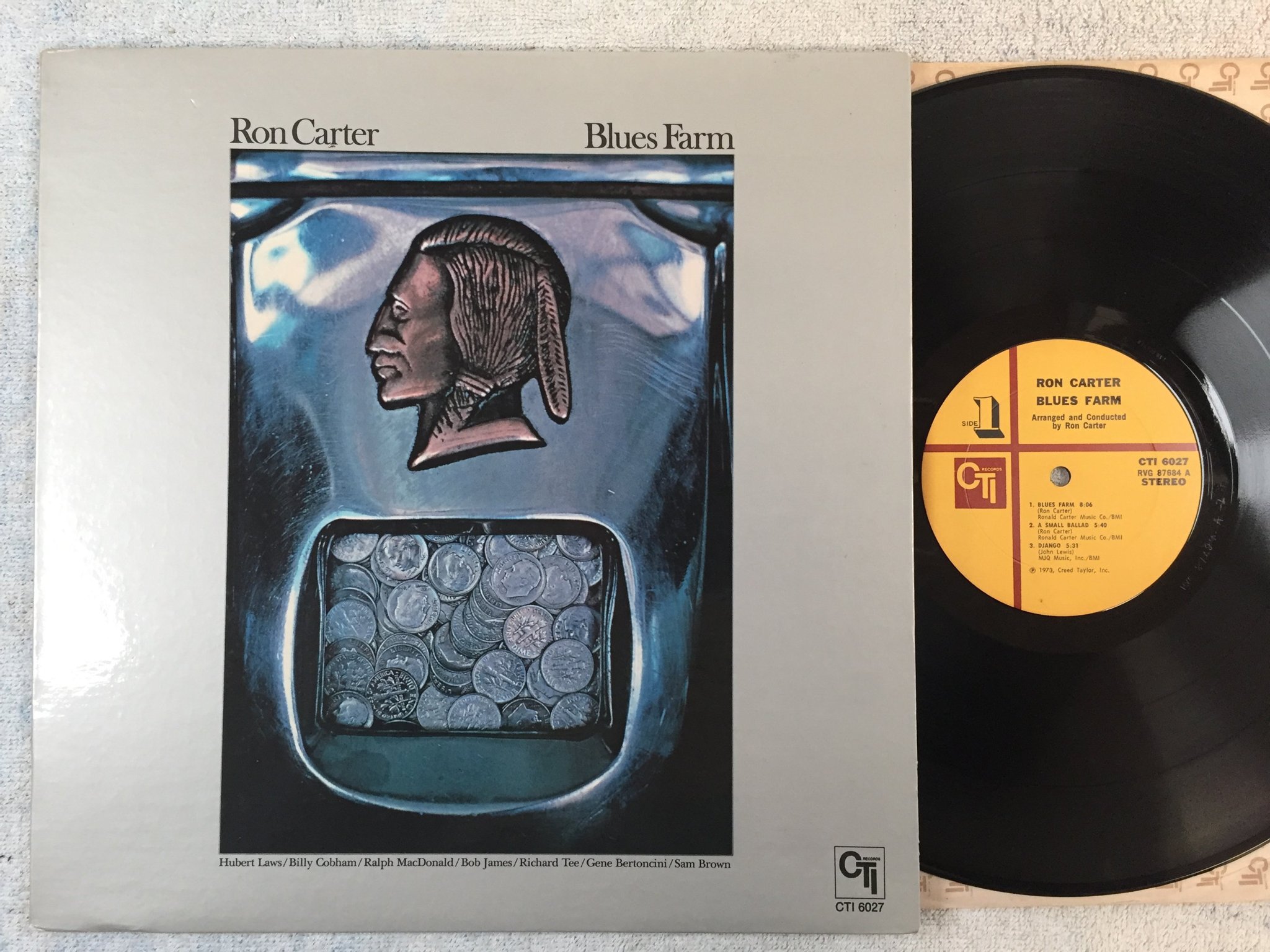 Omslagsbild för skivan RON CARTER blues farm LP -73 US CTI 6027