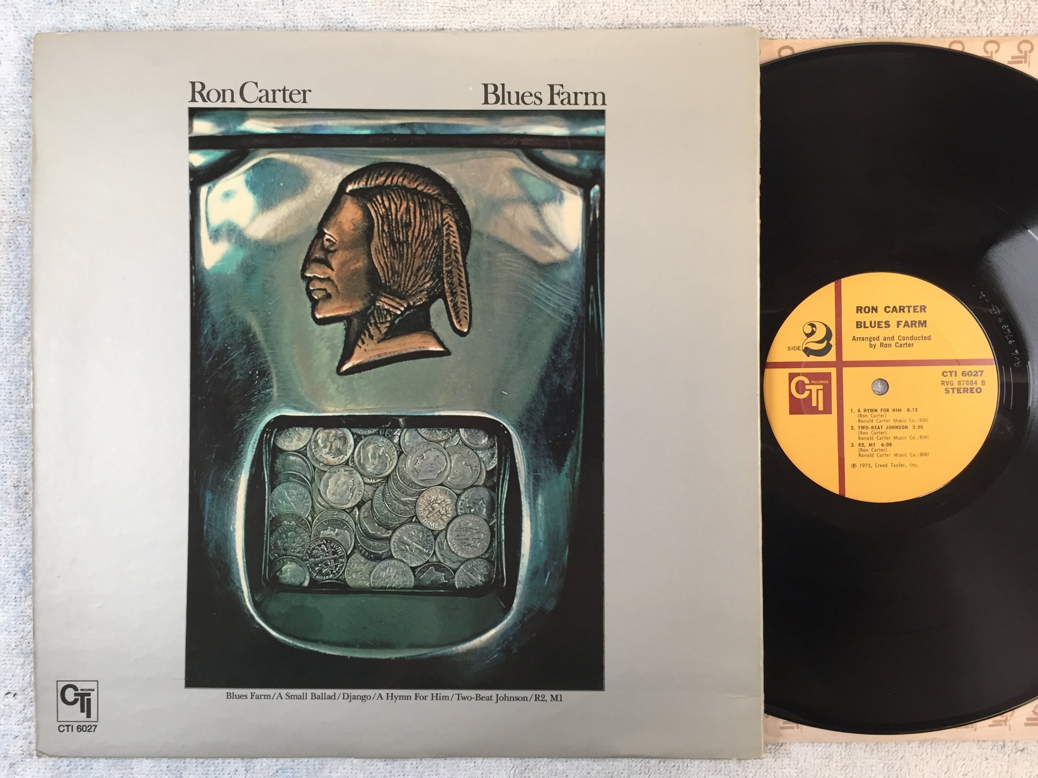 Omslagsbild för skivan RON CARTER blues farm LP -73 US CTI 6027