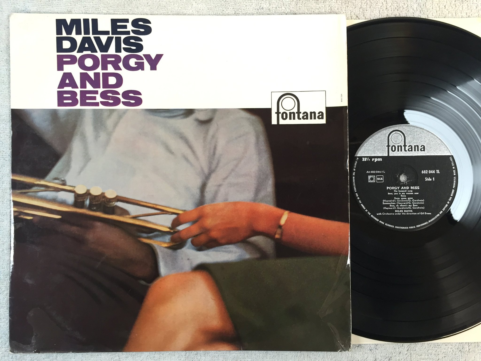 Omslagsbild för skivan MILES DAVIS Porgy and Bess LP Hol FONTANA 682 044 TL