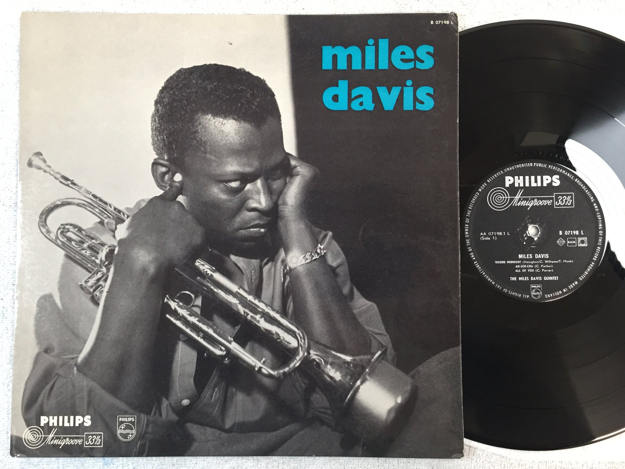 Omslagsbild för skivan THE MILES DAVIS QUINTET s/t LP -57 Hol PHILIPS B 07198 L
