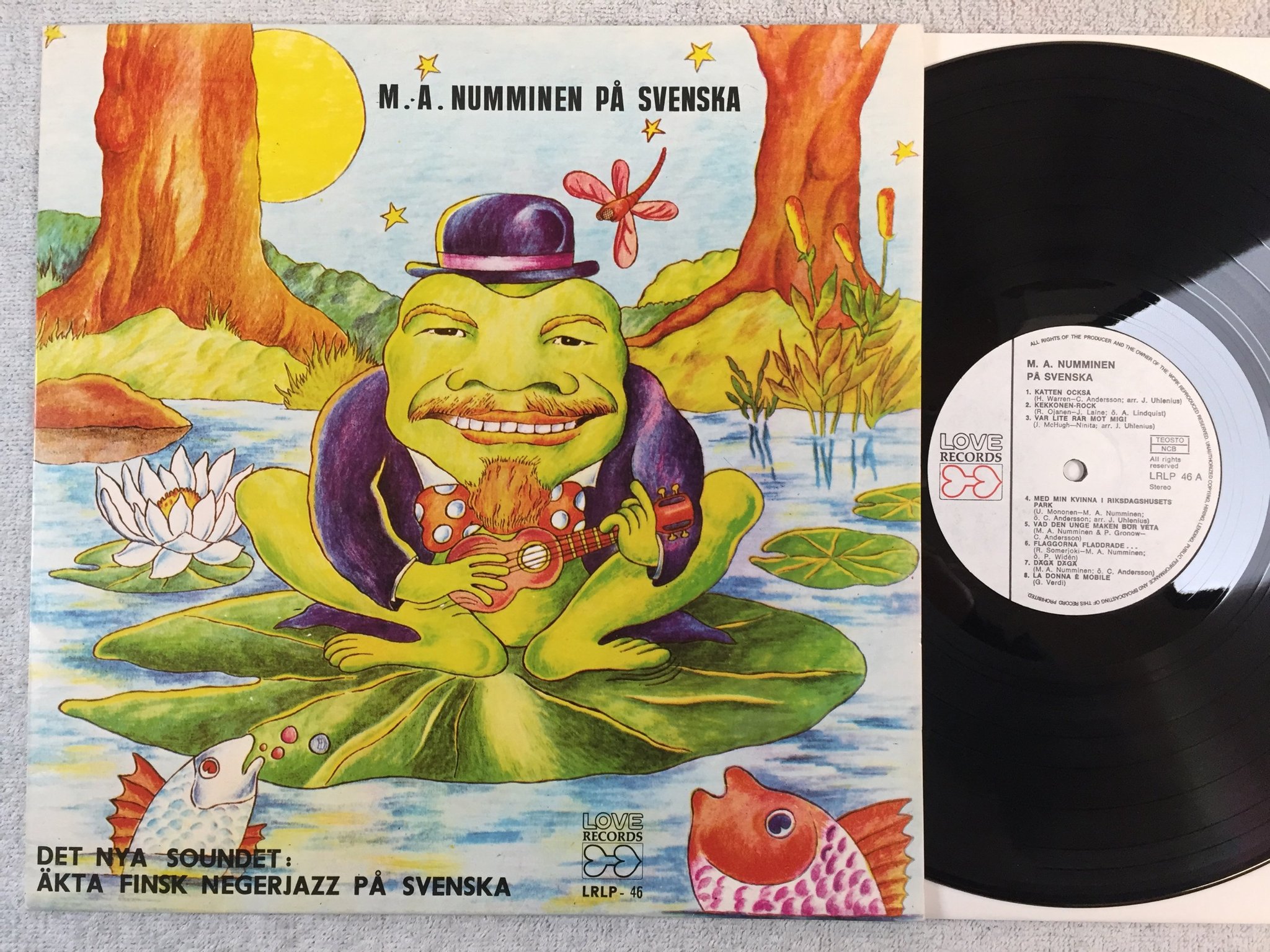 Omslagsbild för skivan M.A. NUMMINEN på svenska LP Finland LOVE LRLP 46