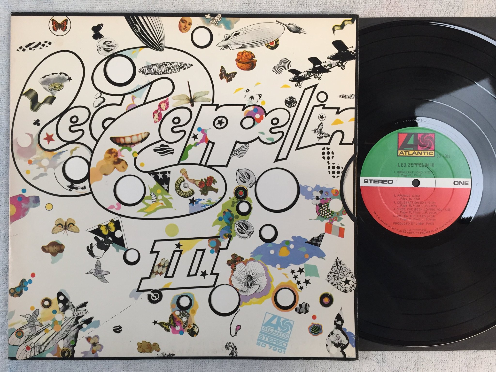 Omslagsbild för skivan LED ZEPPELIN III LP -70 US ATLANTIC SD 7201 Presswell pressing / Nice copy