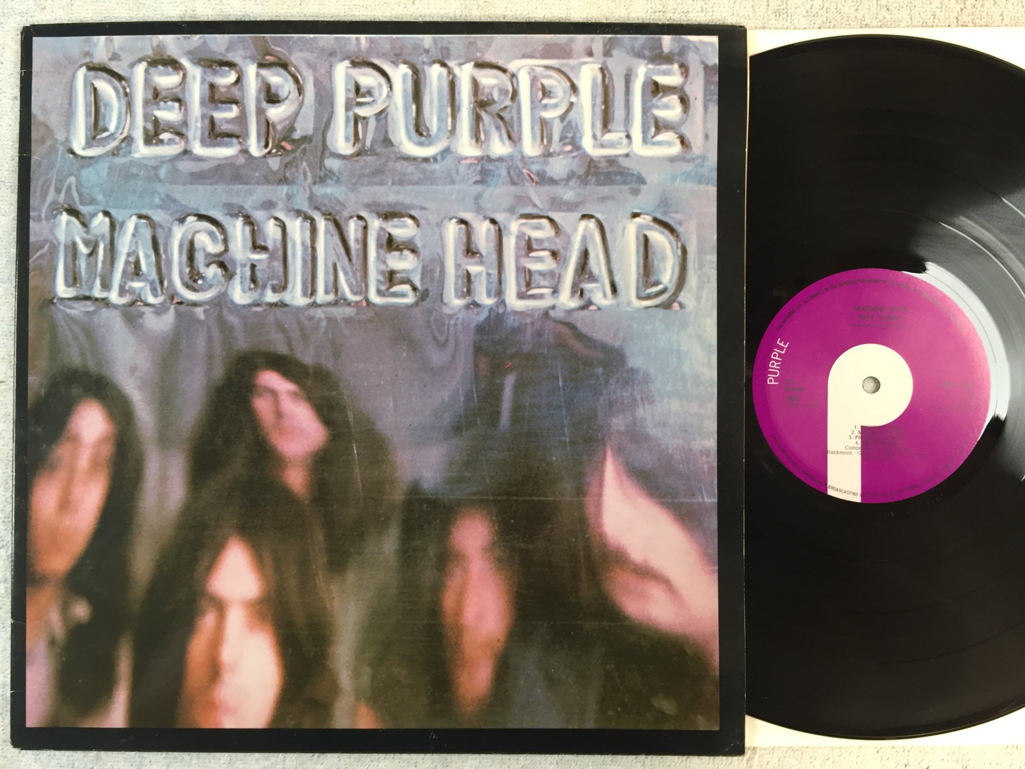 Omslagsbild för skivan DEEP PURPLE machine head LP Swe PURPLE TPSA 7504
