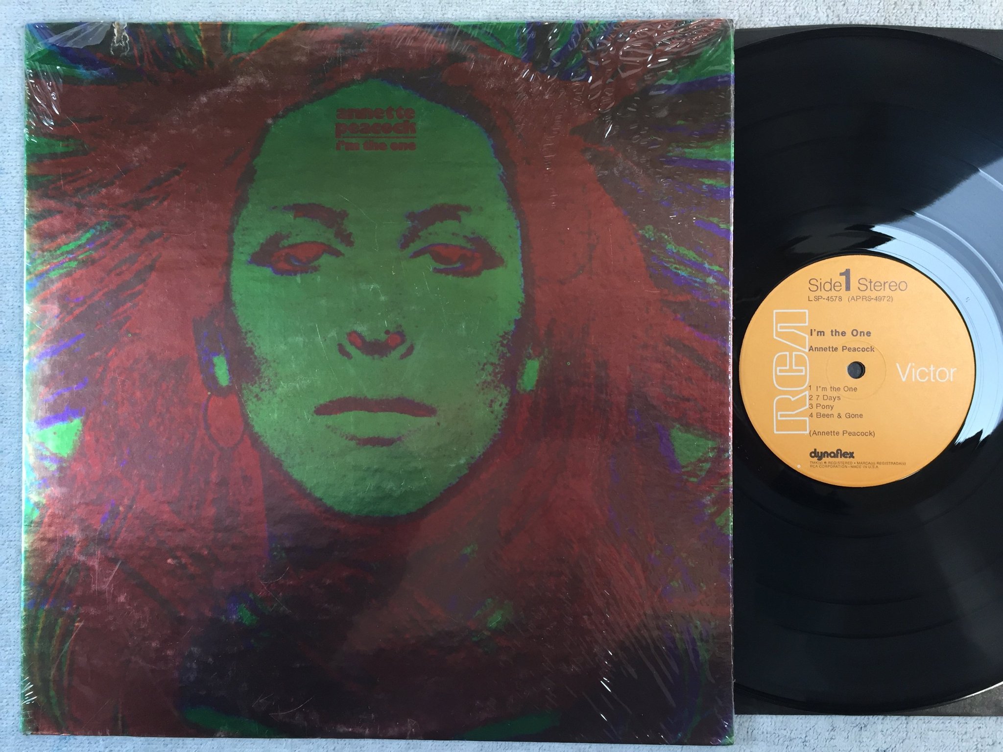 Omslagsbild för skivan ANNETTE PEACOCK I'm the one LP -72 US RCA LSP-4578 RARE!!
