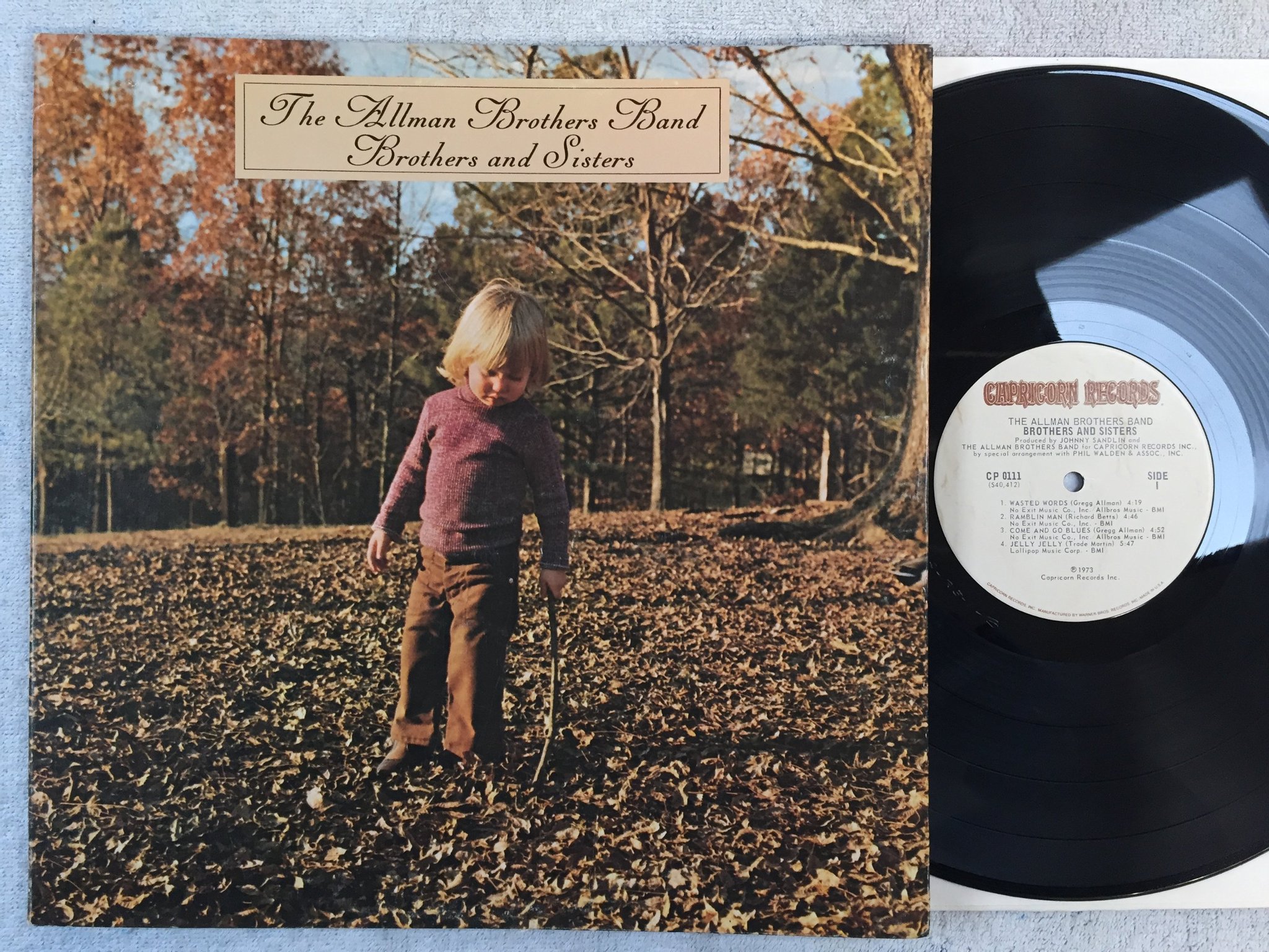 Omslagsbild för skivan THE ALLMAN BROTHERS BAND brothers and sisters LP -73 US CAPRICORN CP 0111