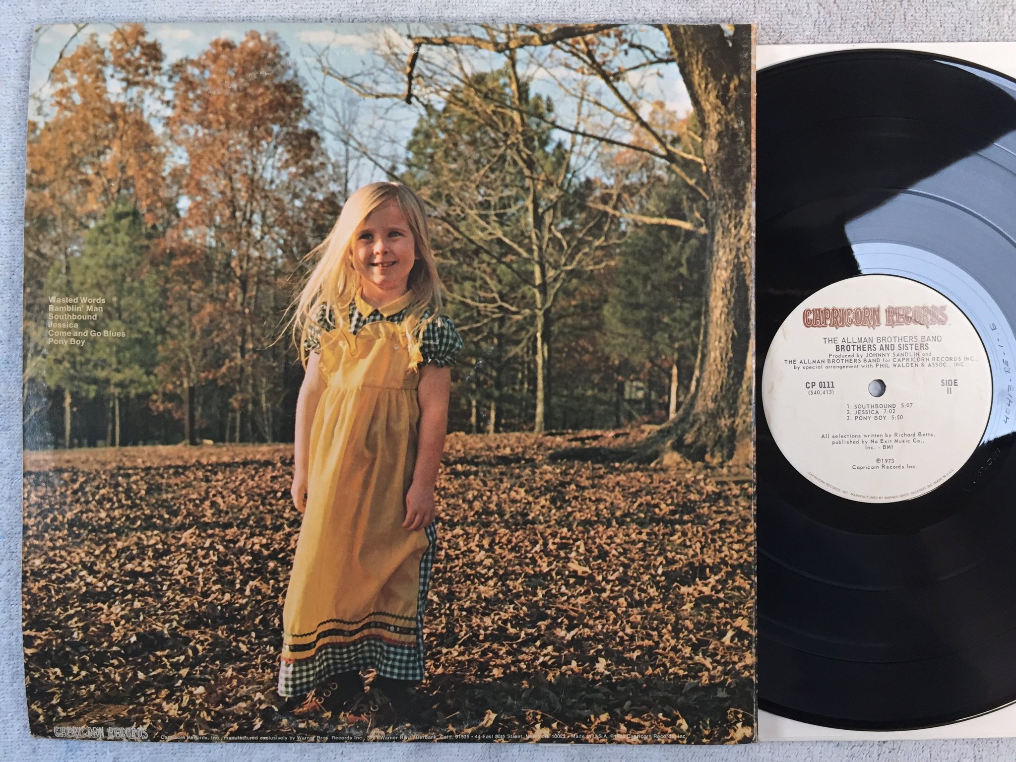 Omslagsbild för skivan THE ALLMAN BROTHERS BAND brothers and sisters LP -73 US CAPRICORN CP 0111