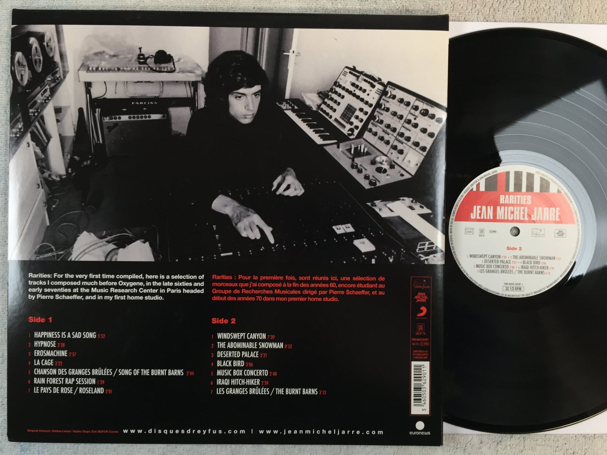 Omslagsbild för skivan JEAN MICHEL JARRE rarities LP 2011 Euro DISQUES DREYFUS FDM 46050 36290 1 RARE!!