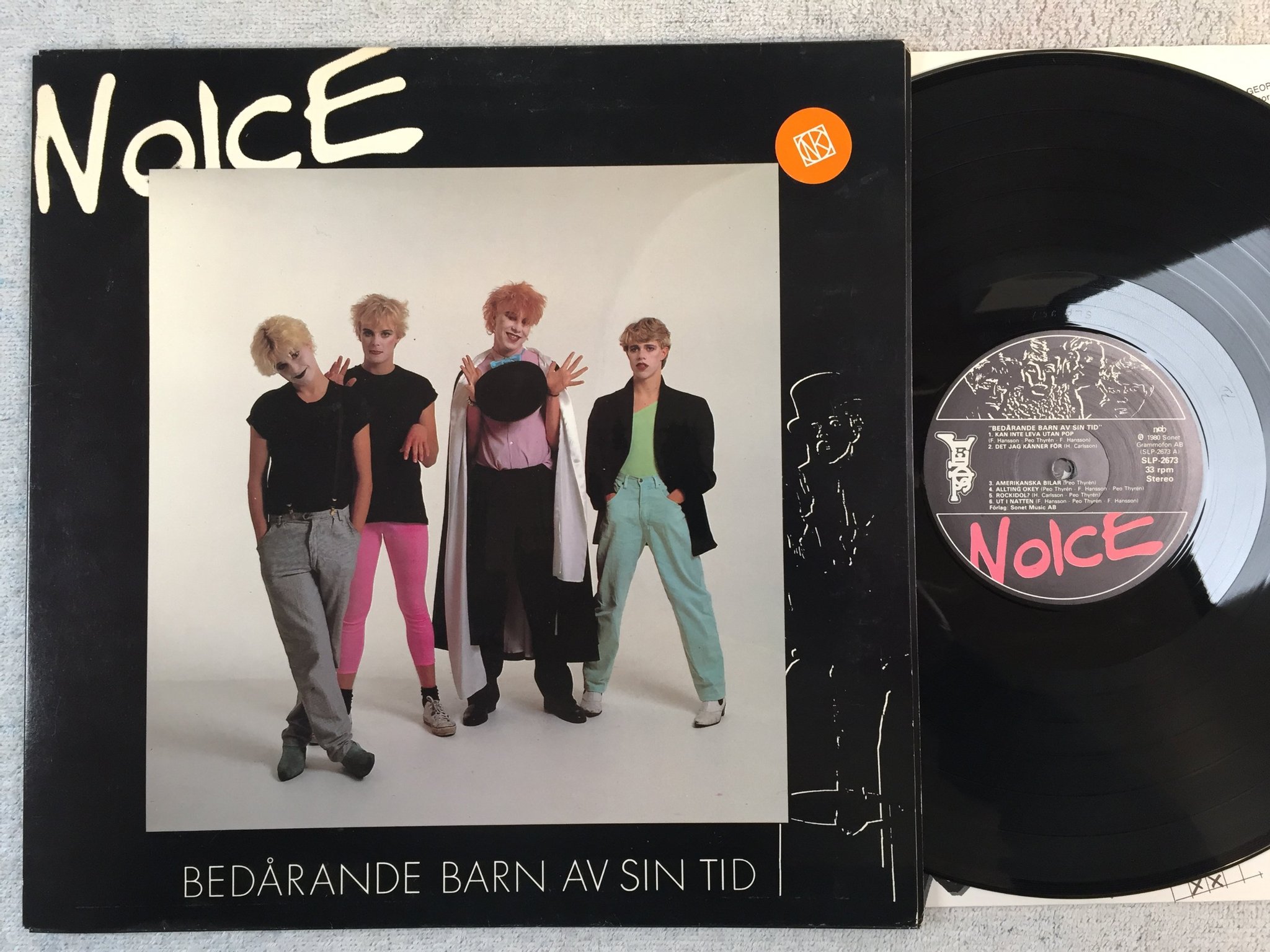 Omslagsbild för skivan NOICE bedårande barn av sin tid LP -80 Swe SONET SLP 2673 