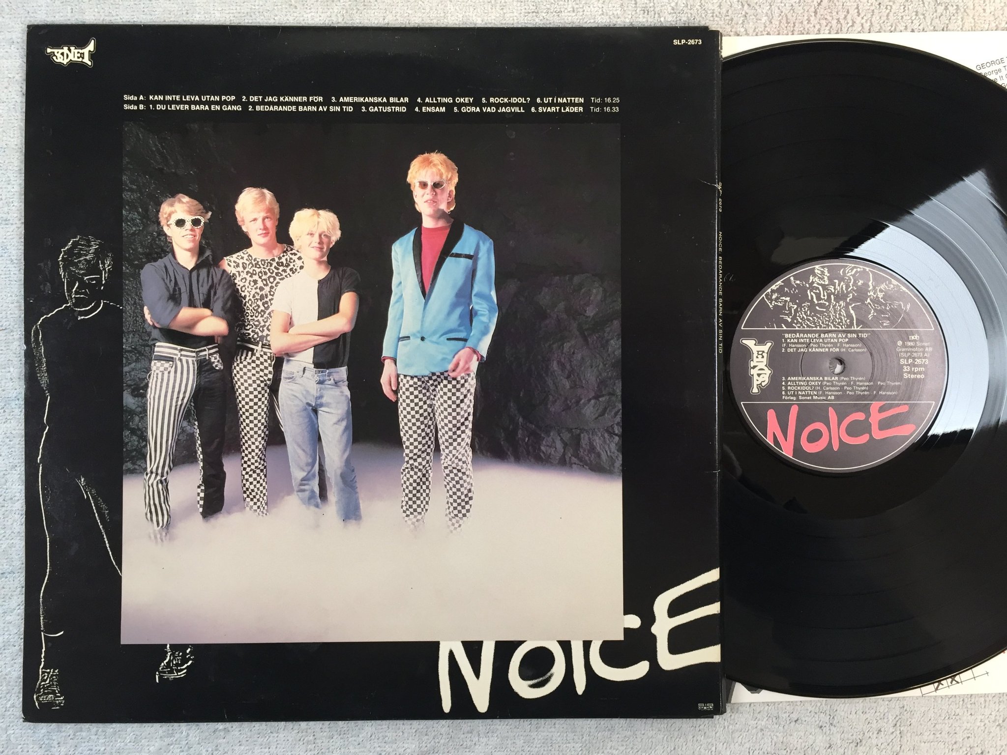 Omslagsbild för skivan NOICE bedårande barn av sin tid LP -80 Swe SONET SLP 2673 