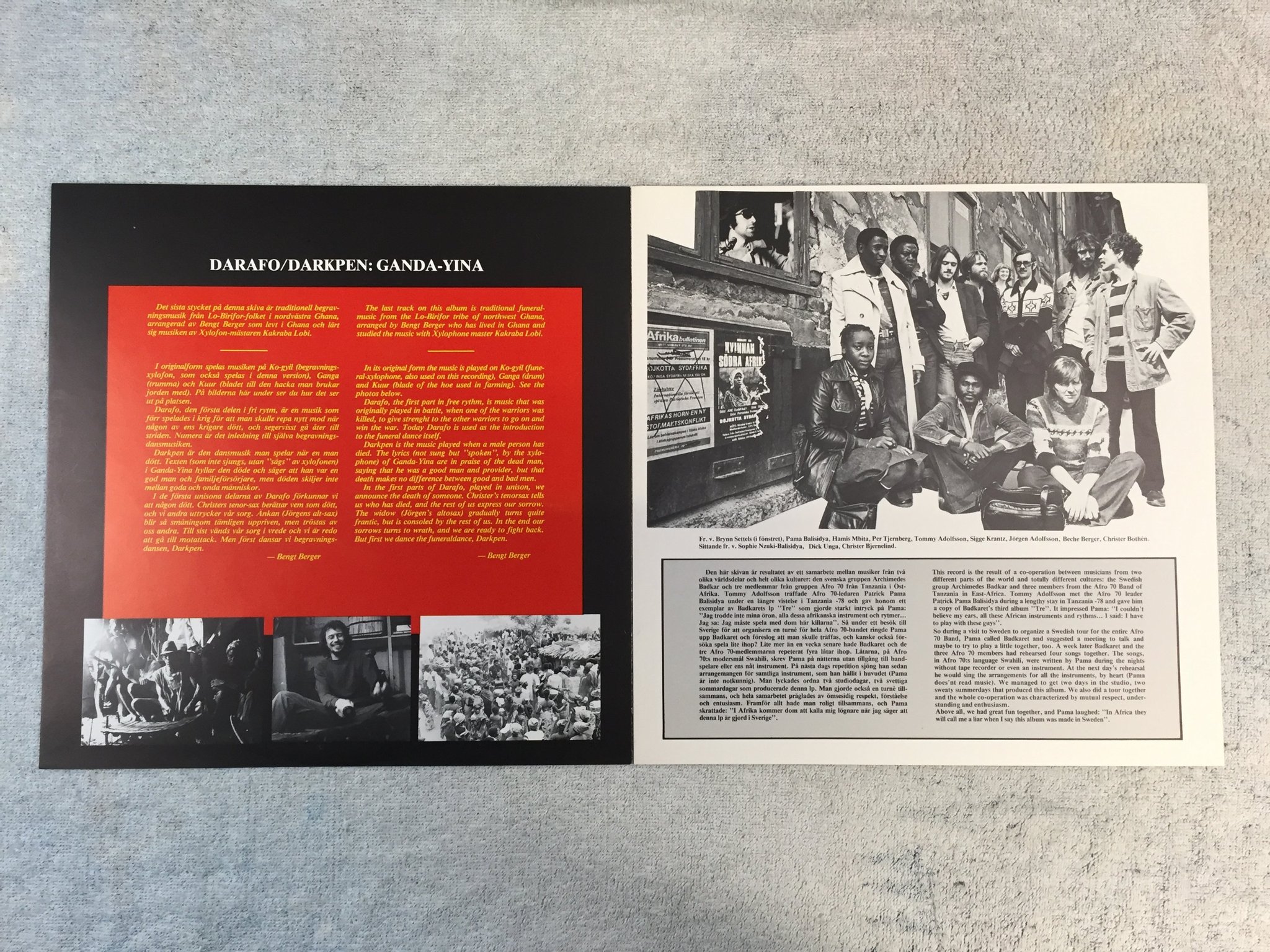 Omslagsbild för skivan ARCHIMEDES BADKAR / AFRO 70 bado kidogo LP -79 Swe MNW 91p  