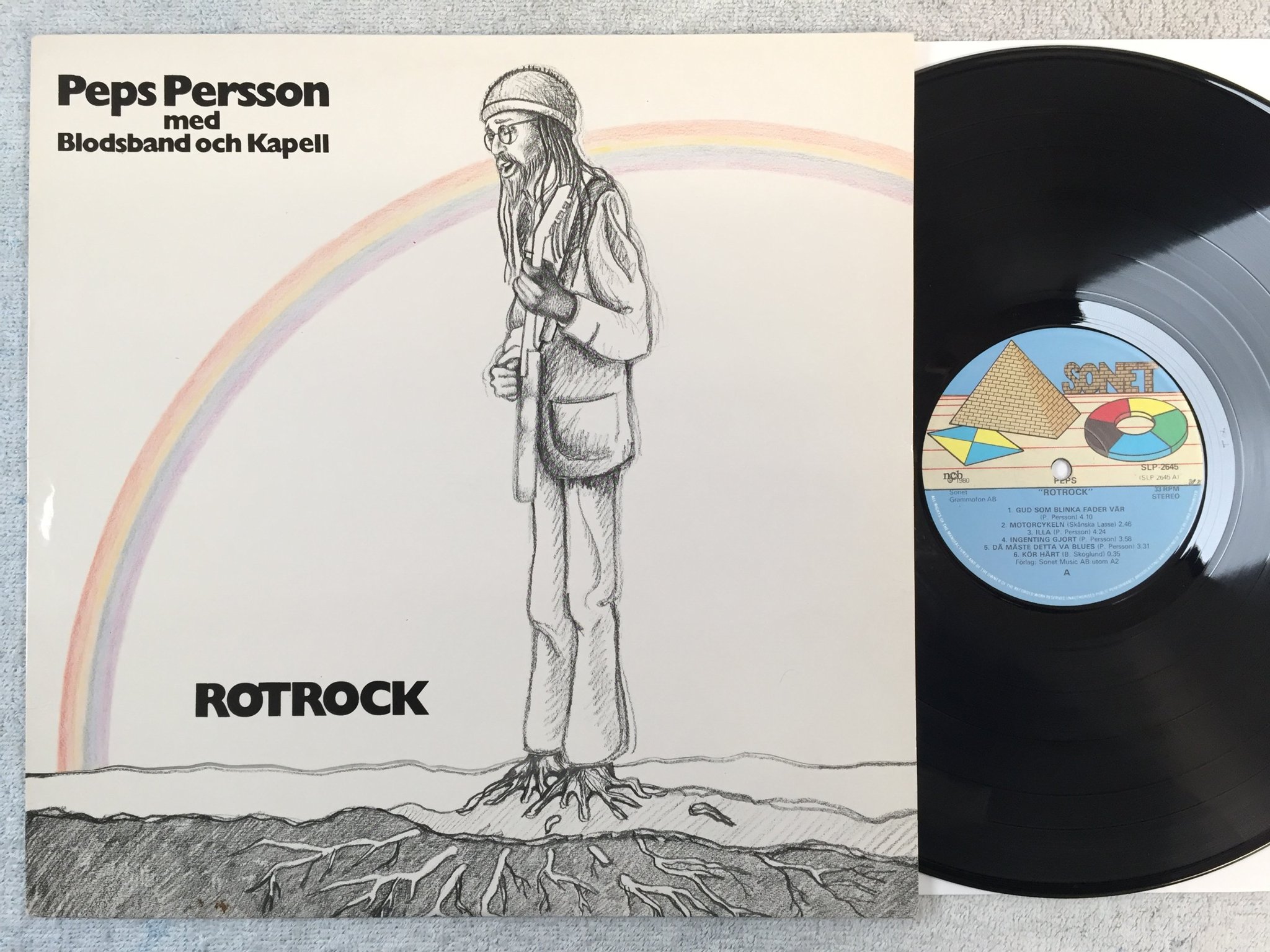 Omslagsbild för skivan PEPS PERSSON rotrock  LP -80 Swe SONET SLP-2645