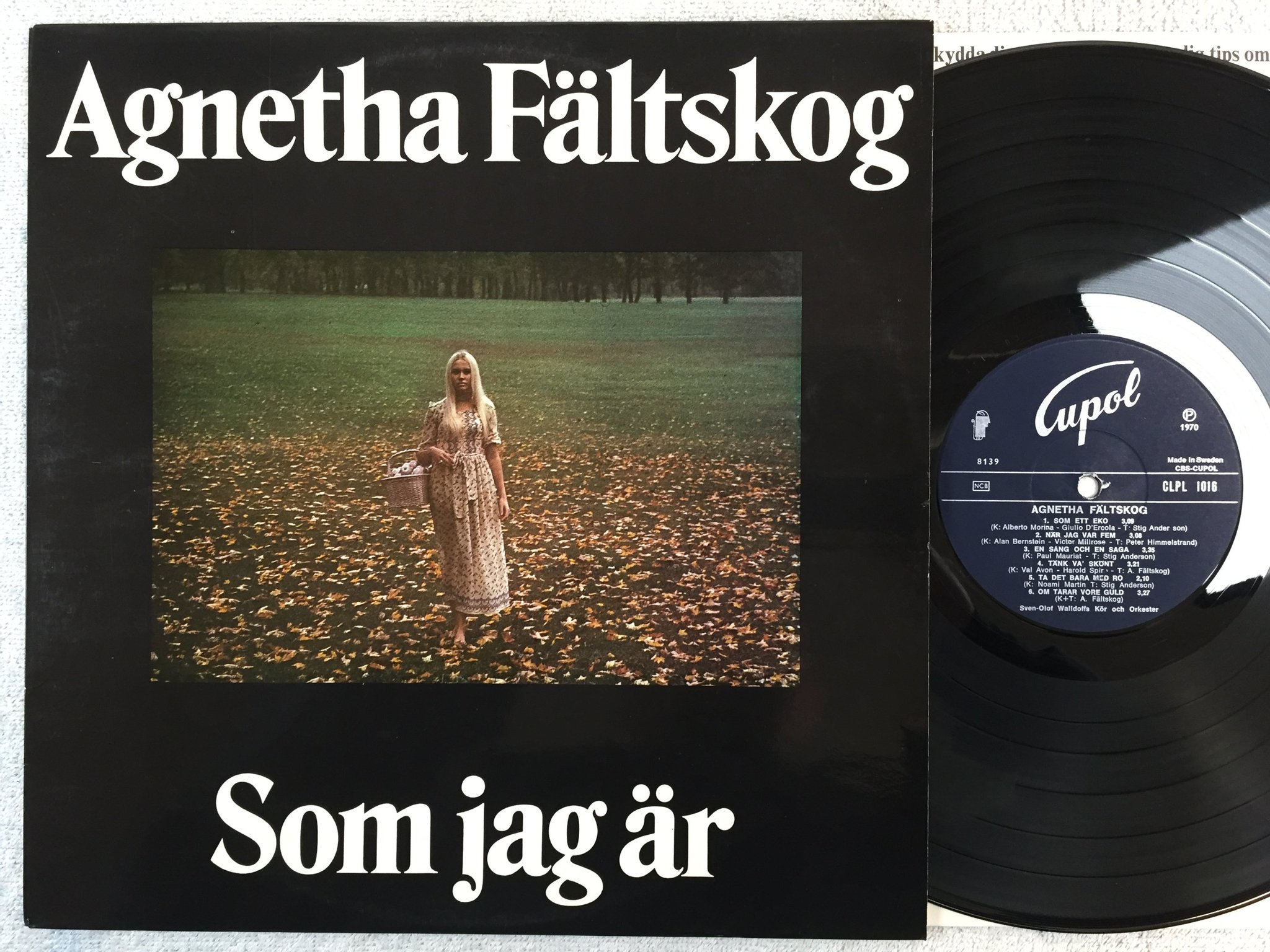 Omslagsbild för skivan AGNETHA FÄLTSKOG som jag är LP -70 Swe CUPOL CLPN 345