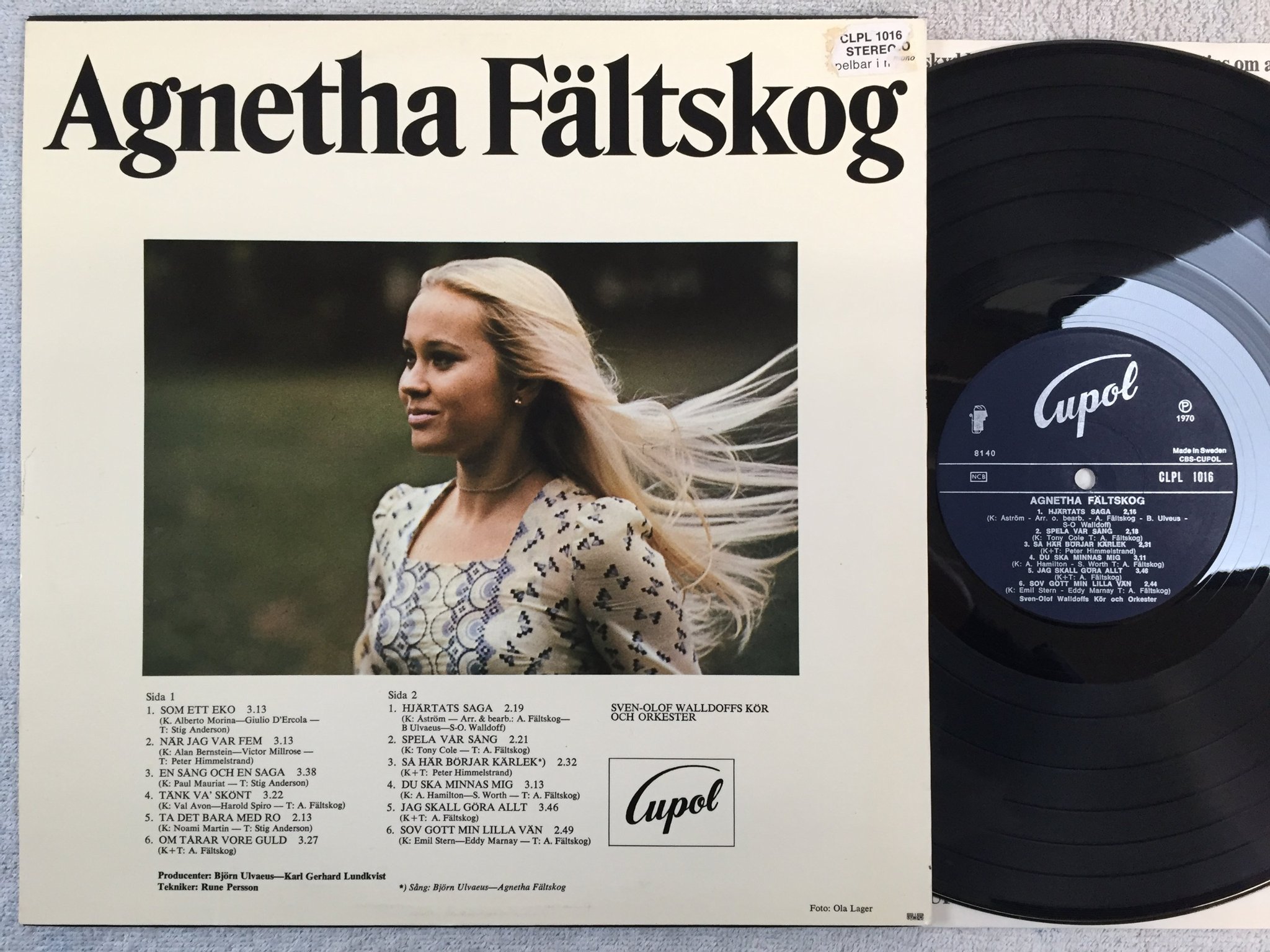 Omslagsbild för skivan AGNETHA FÄLTSKOG som jag är LP -70 Swe CUPOL CLPN 345