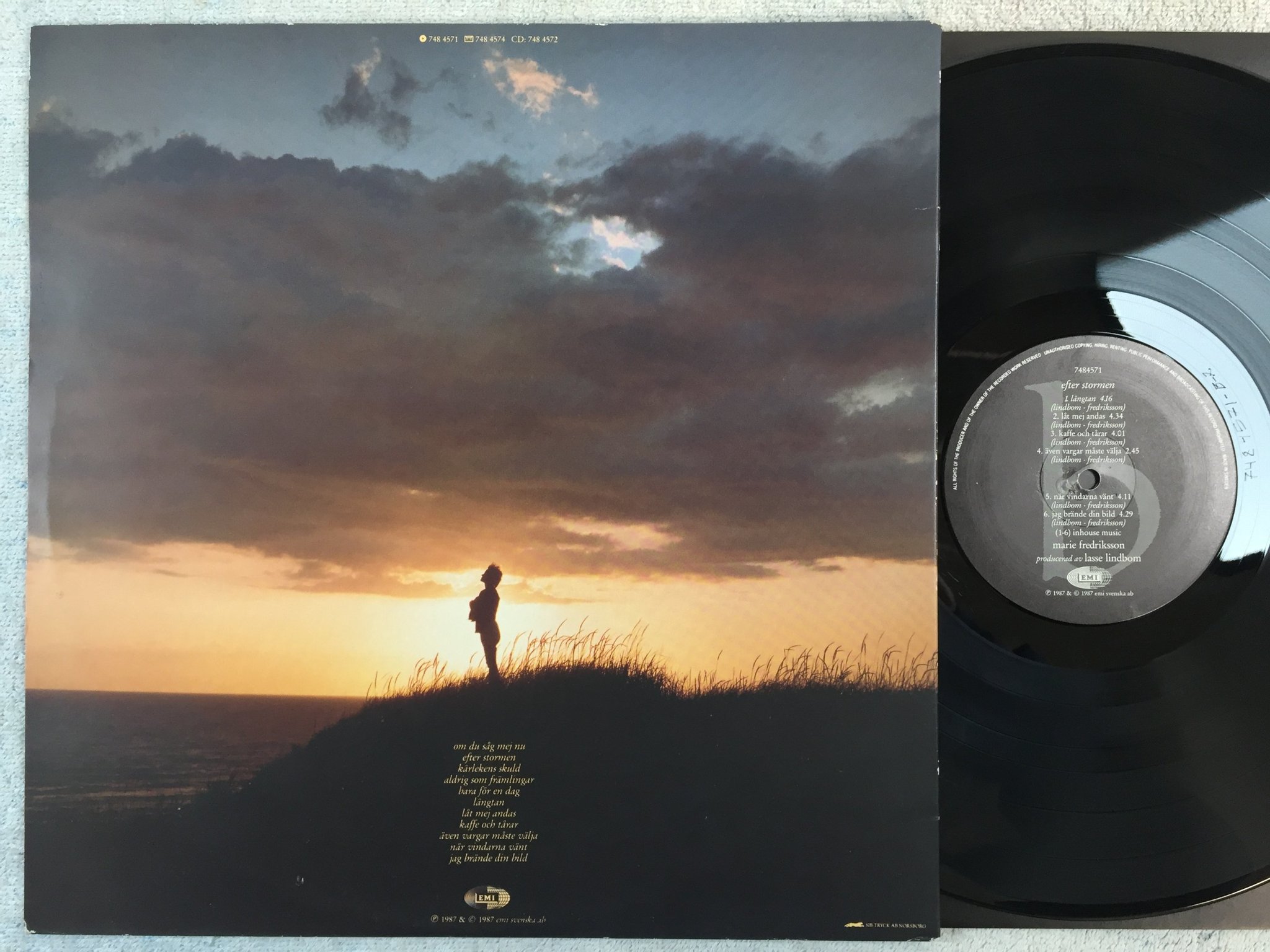 Omslagsbild för skivan MARIE FREDRIKSSON efter stormen LP -87 Swe EMI 7484571