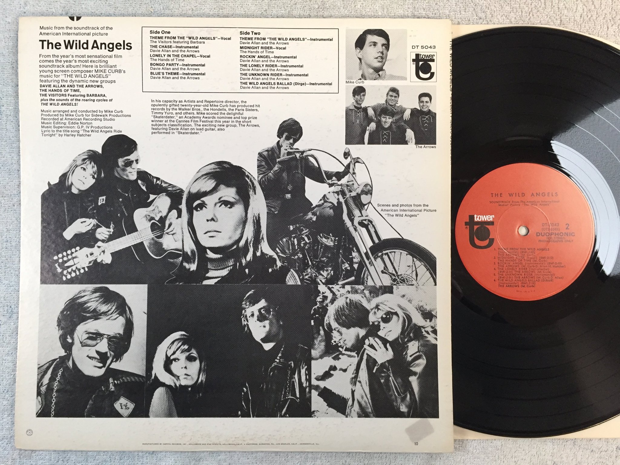 Omslagsbild för skivan V/A  the wild angels LP -66 US TOWER DT 5043 