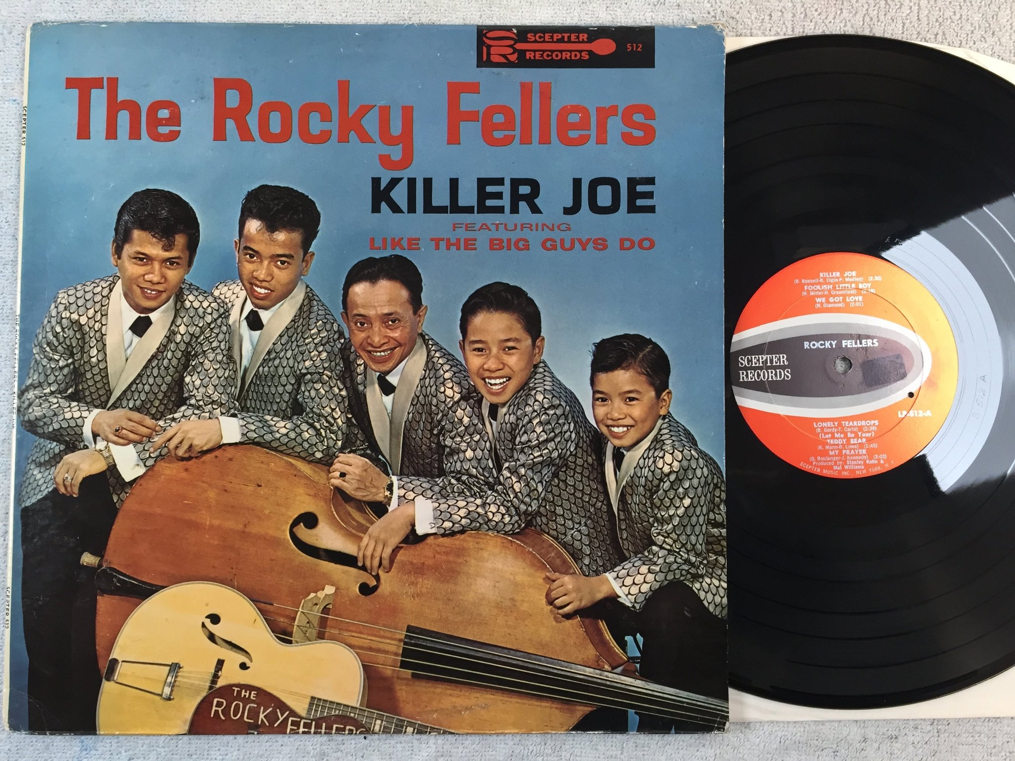 Omslagsbild för skivan ROCKY FELLERS killer Joe LP -63 US SCEPTER LP-512