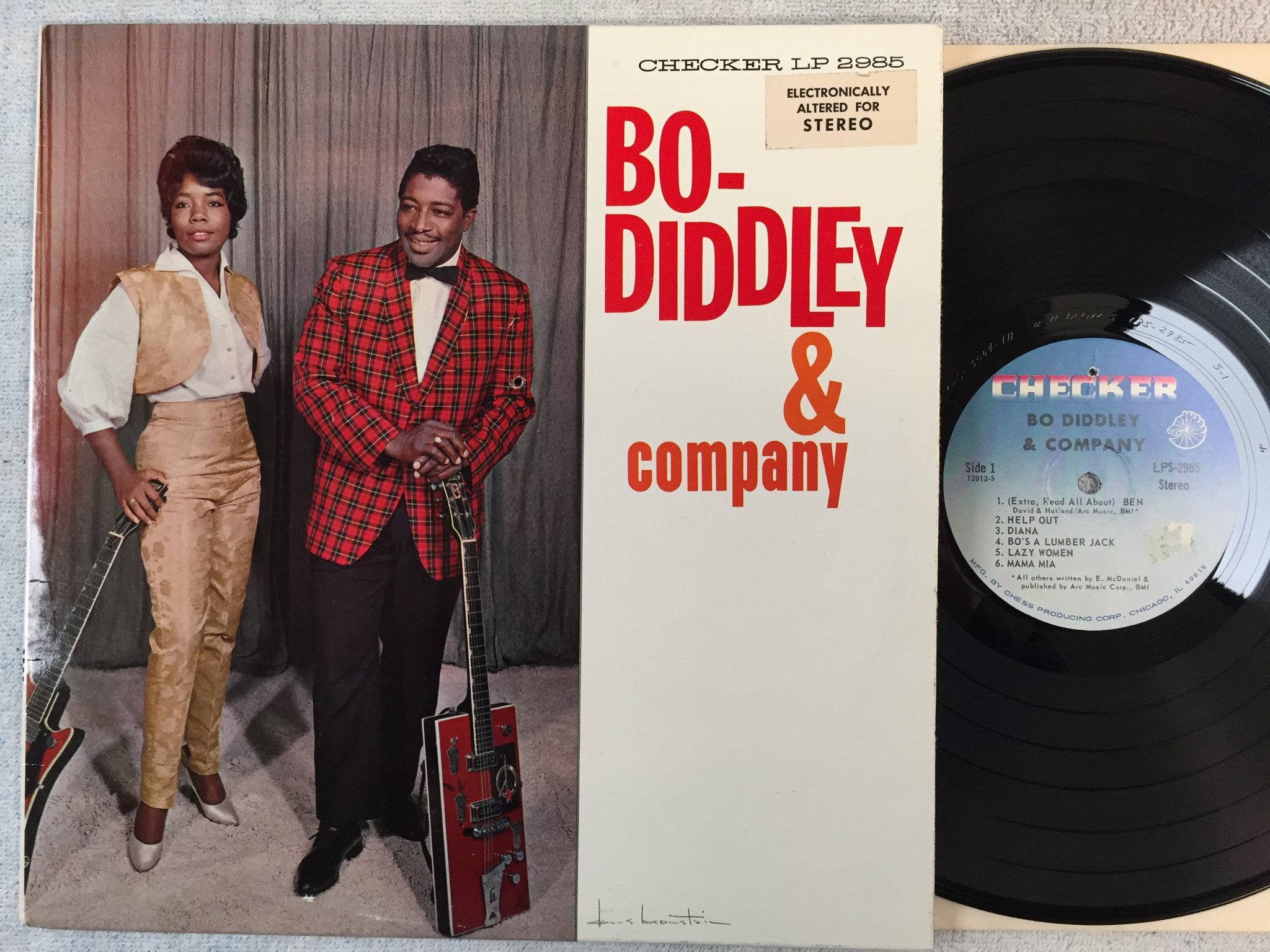 Omslagsbild för skivan BO DIDDLEY & COMPANY s/t LP US CHECKER LP 2985