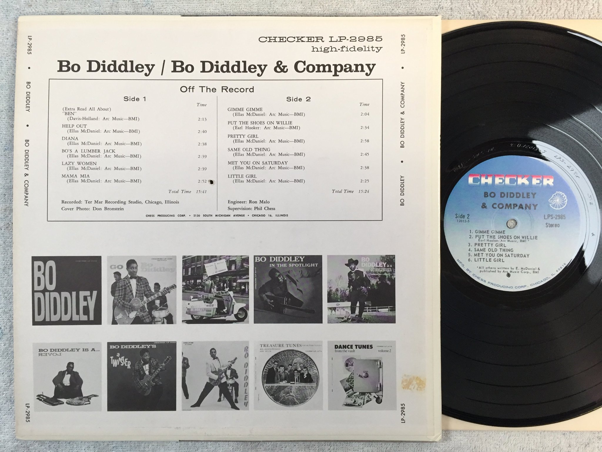 Omslagsbild för skivan BO DIDDLEY & COMPANY s/t LP US CHECKER LP 2985