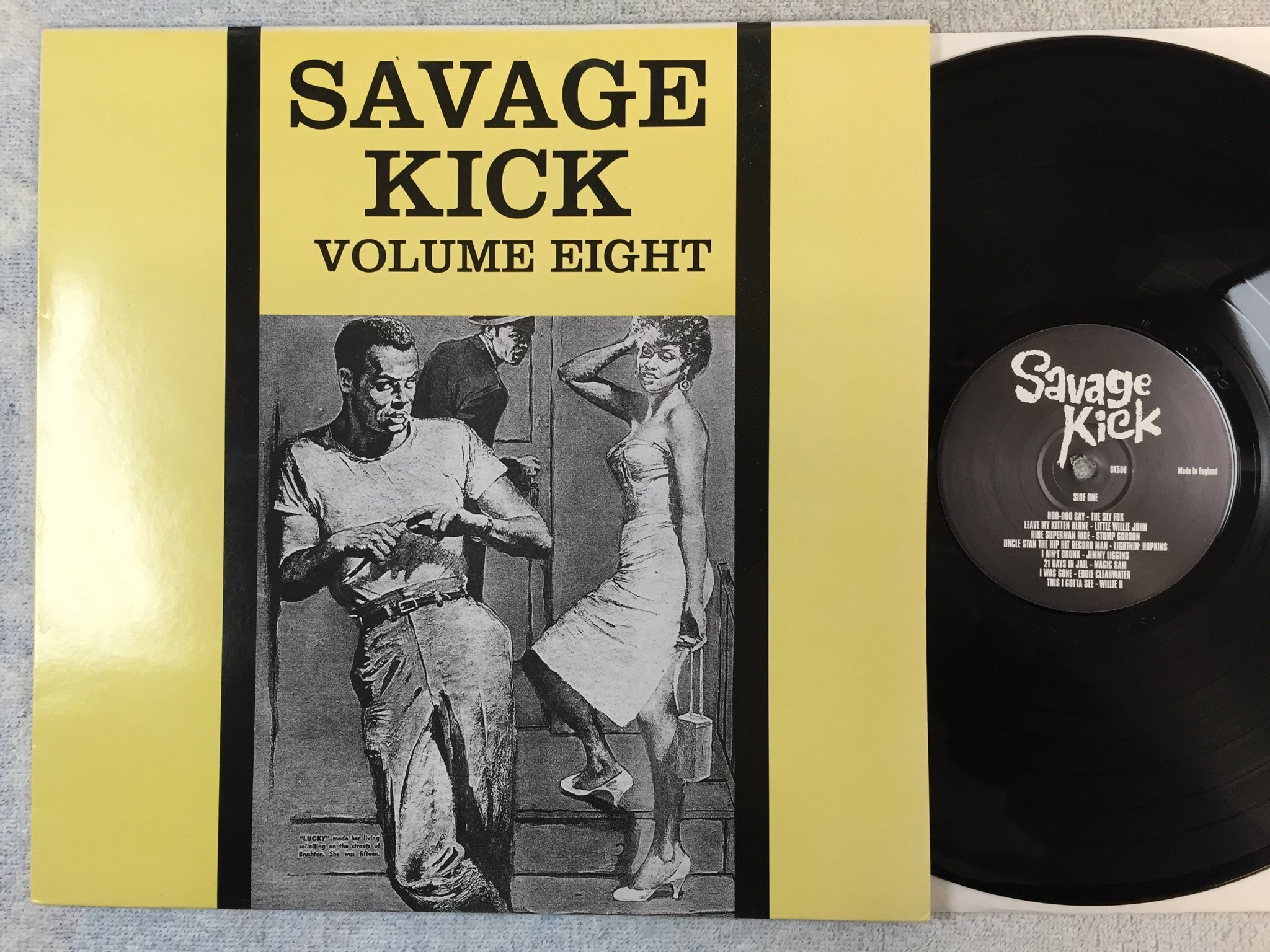 Omslagsbild för skivan V/A savage kick vol 8 LP UK SK 508