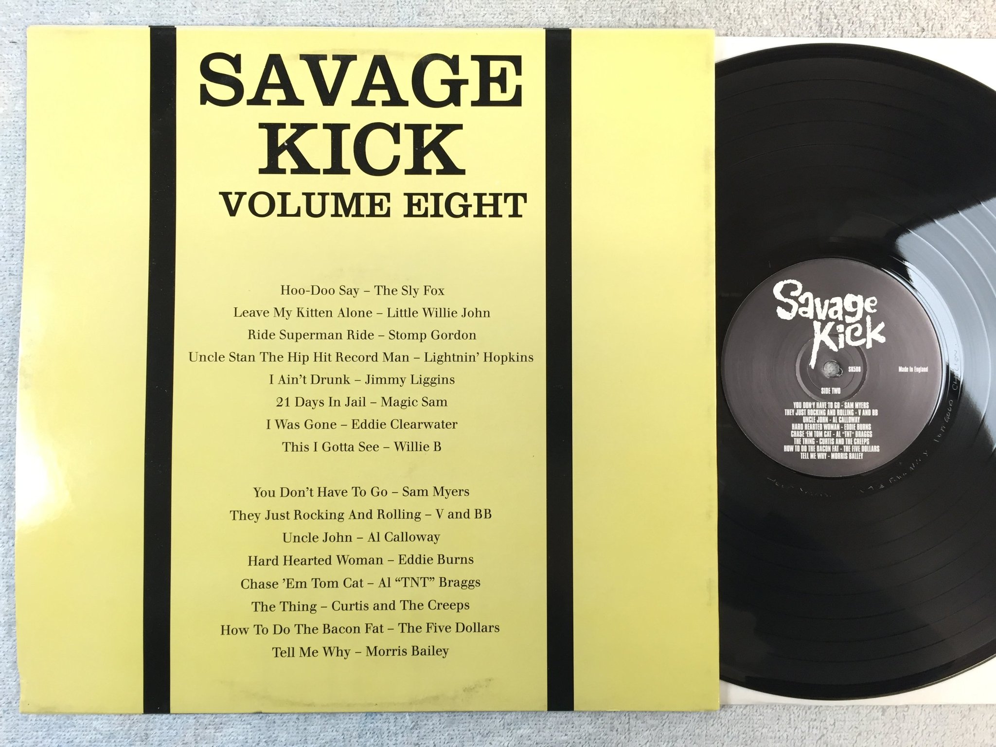Omslagsbild för skivan V/A savage kick vol 8 LP UK SK 508