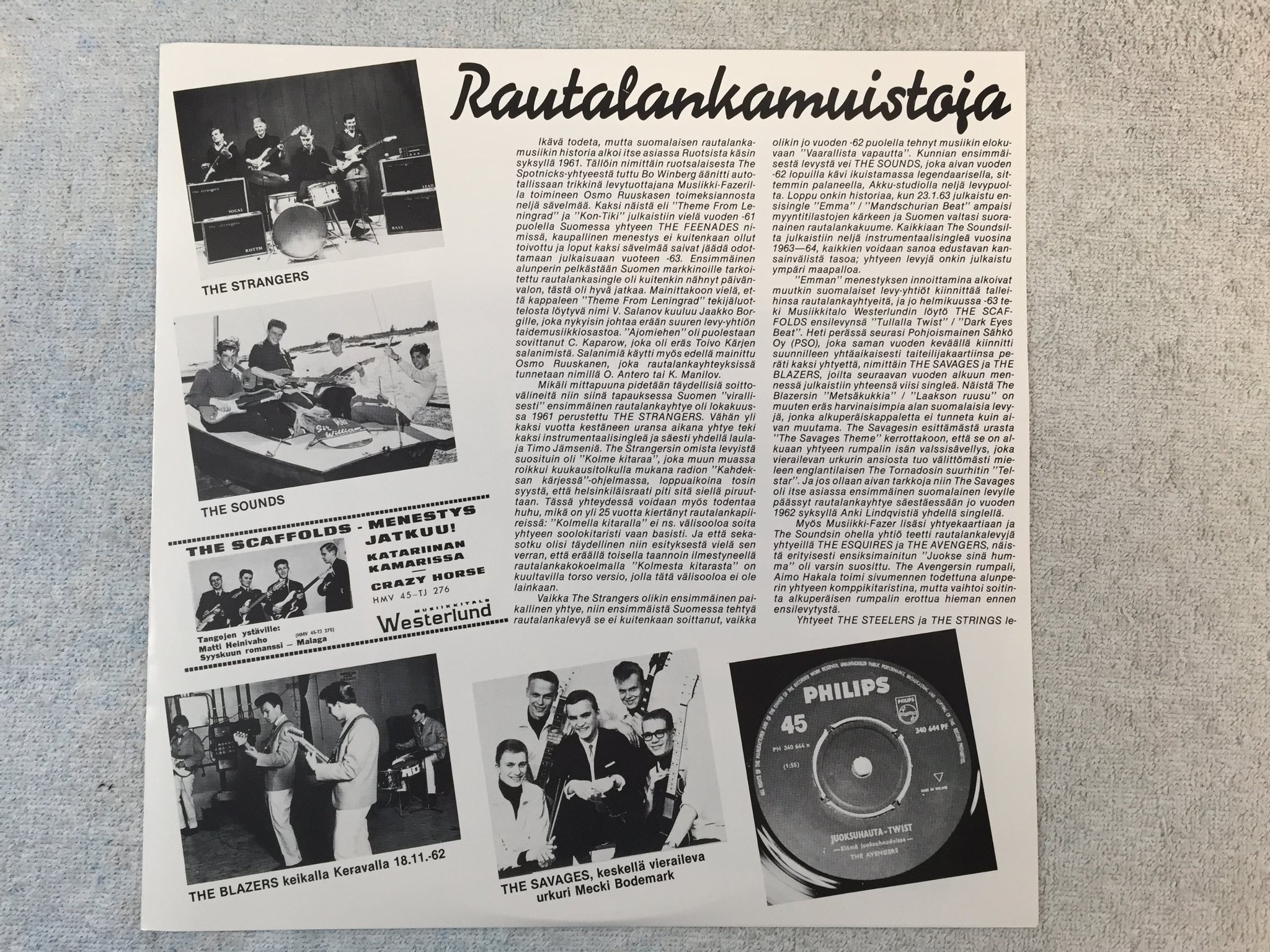 Omslagsbild för skivan V/A Rautalankamuistoja ... 1961-63 2xLP -89 Finland CASTLE CALP 1  